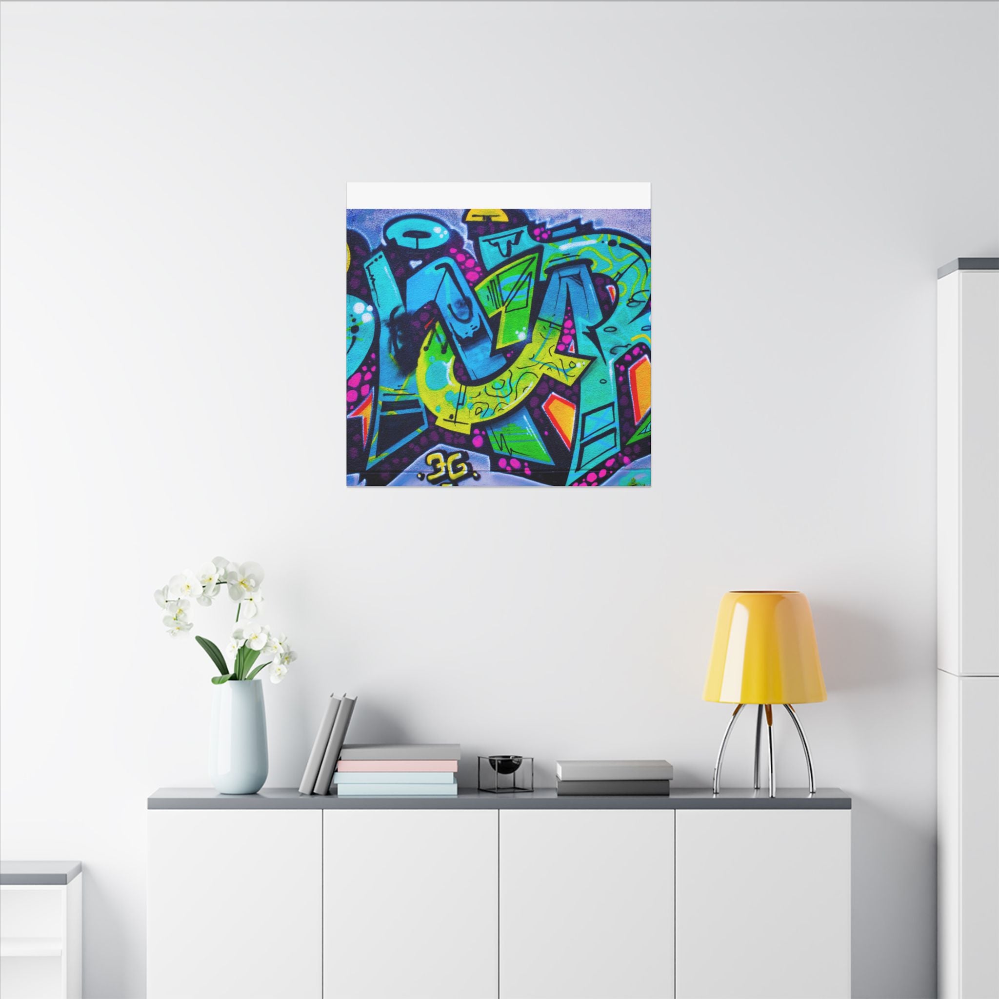Graffiti Street Art Matte Canvas Print — Vibrant Urban Wall Art