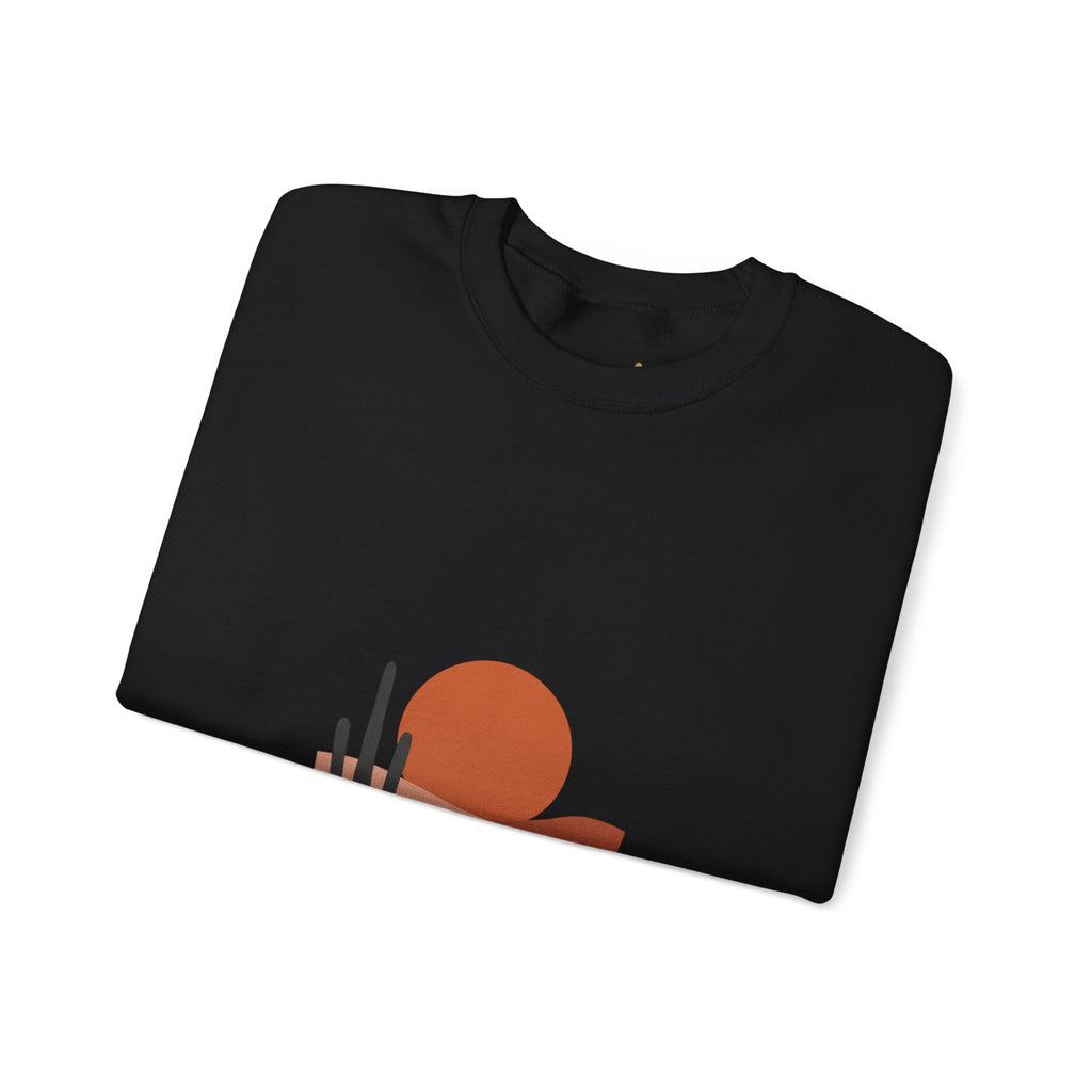 Desert Sunset Minimalist Mesa Sweatshirt | Southwestern adobe-inspired wall art