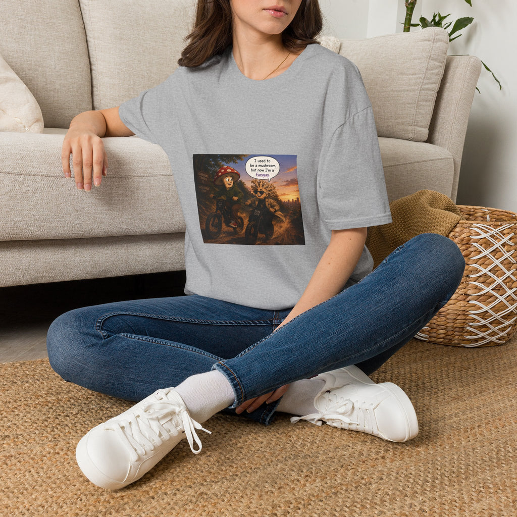 Mushroom Pun T-Shirt — "I used to be a mushroom, but now I’m fungi" Graphic Tee
