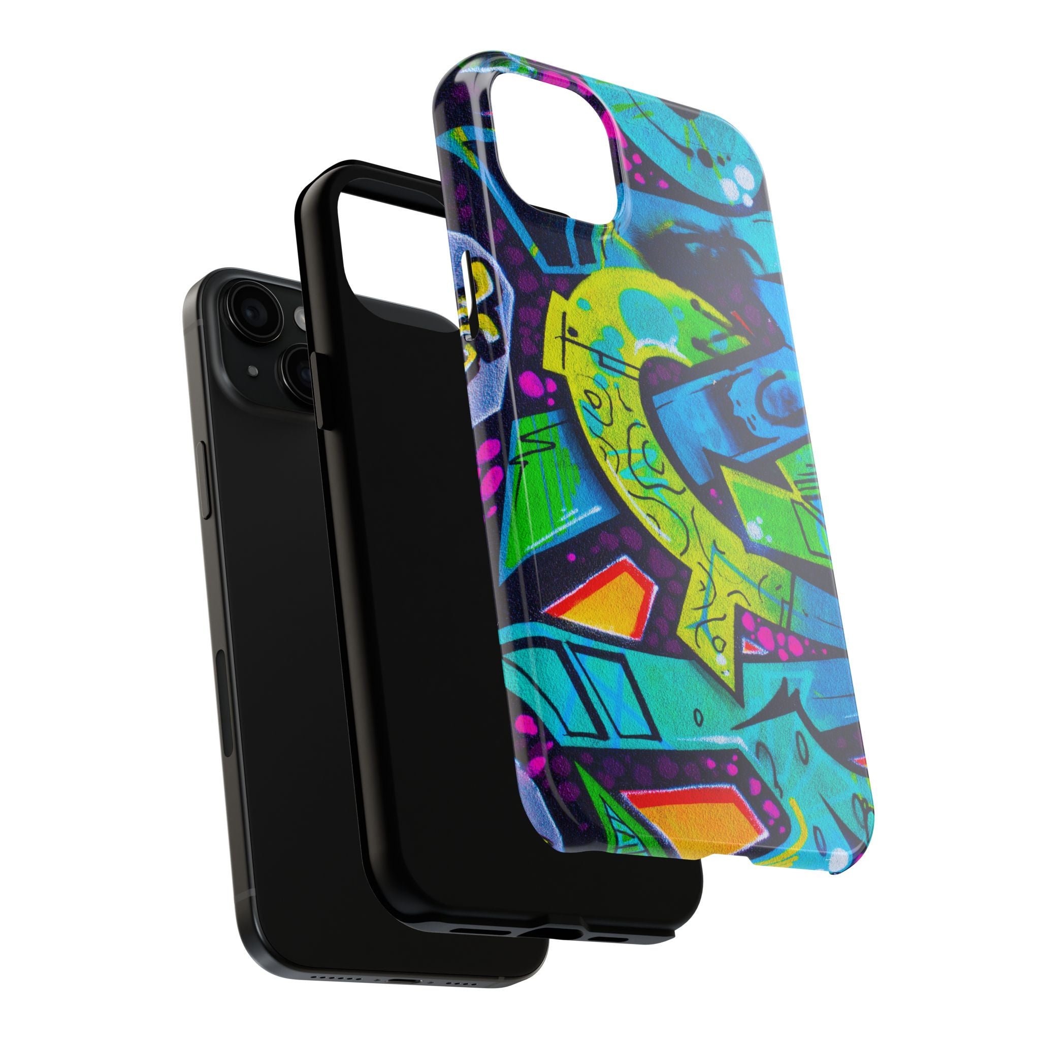Vibrant Urban Tough Phone Case - Graffiti Design 1 for iPhones