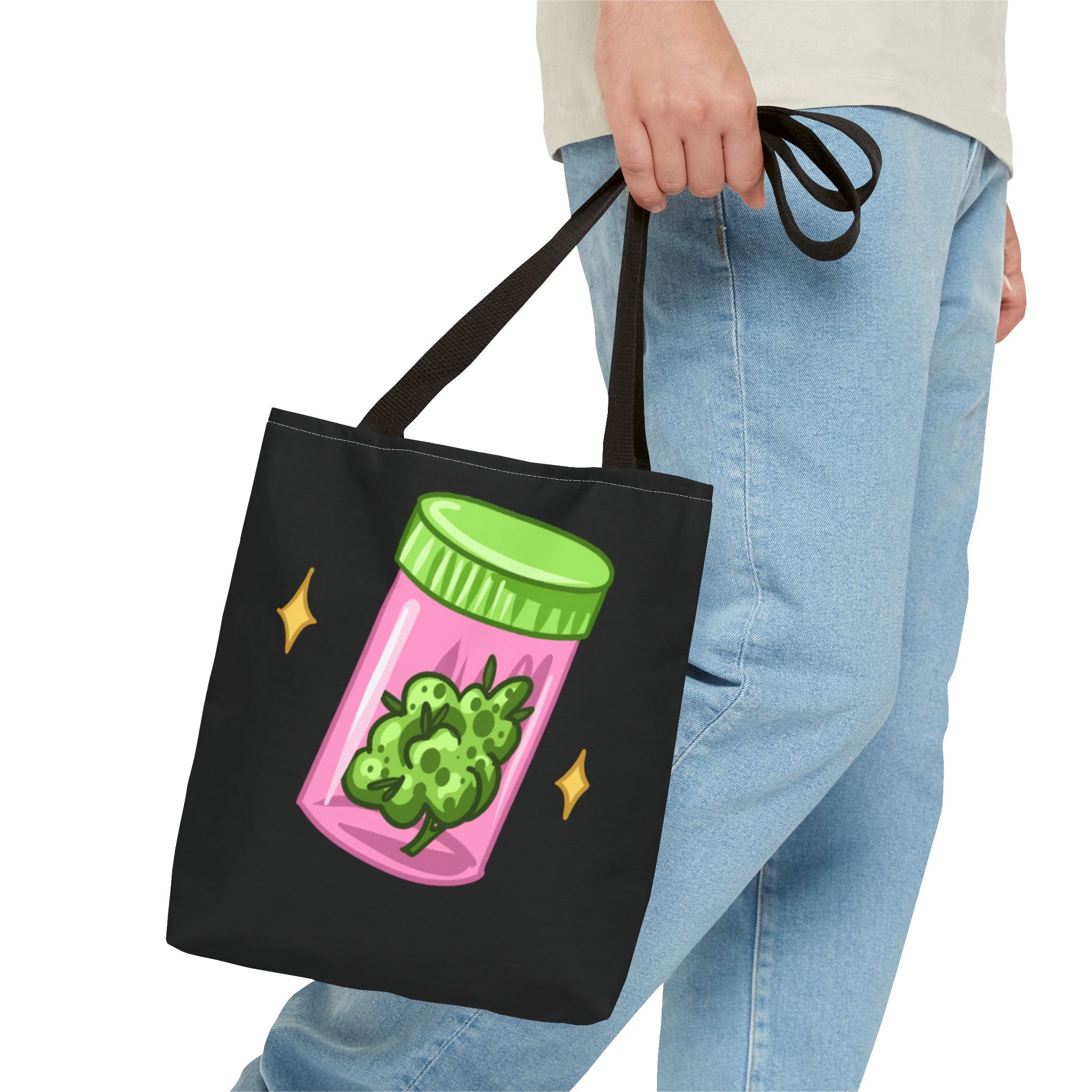 Vibrant Weed Tote Bag - Fun Cannabis Carryall for Partying, Gifts, Festivals, Eco-Friendly Shopping, Unique Statement Piece