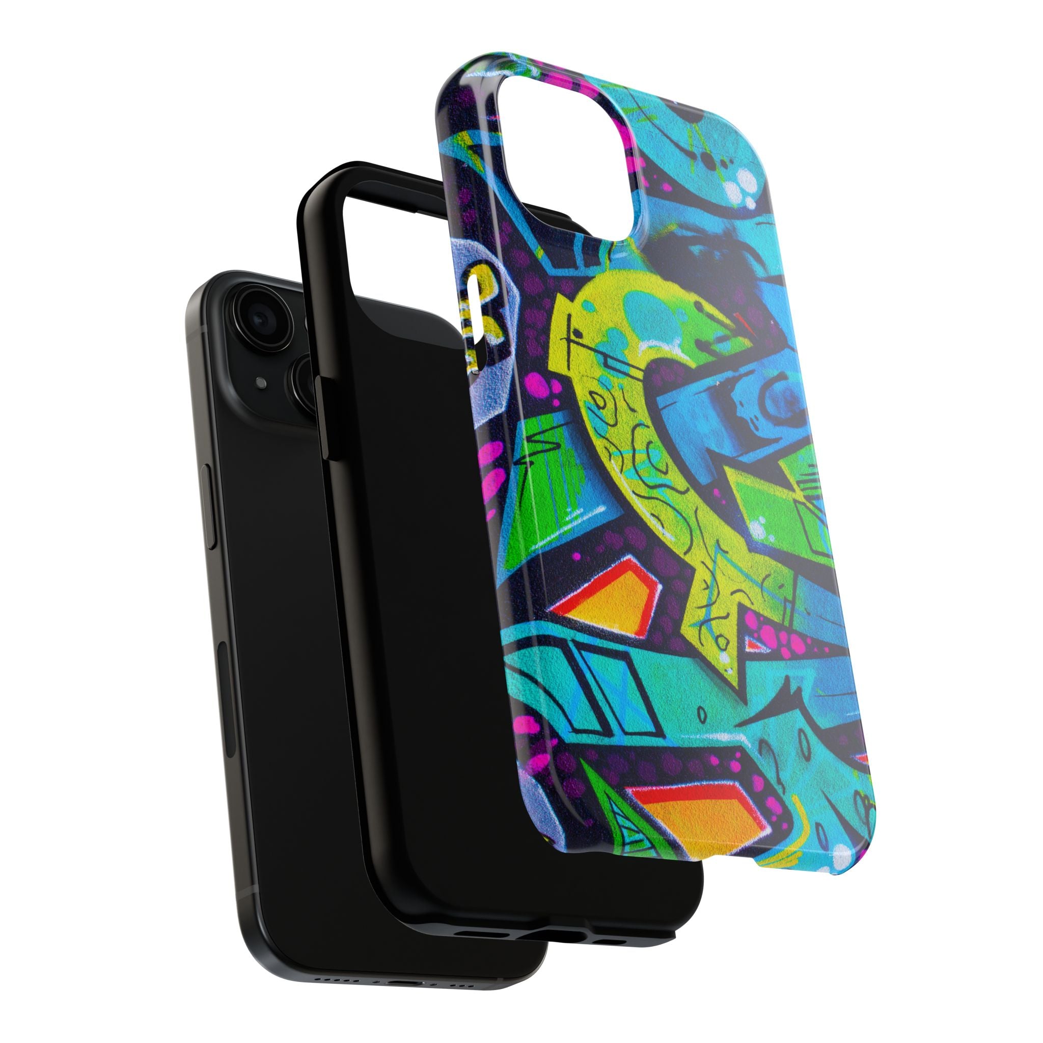 Vibrant Urban Tough Phone Case - Graffiti Design 1 for iPhones
