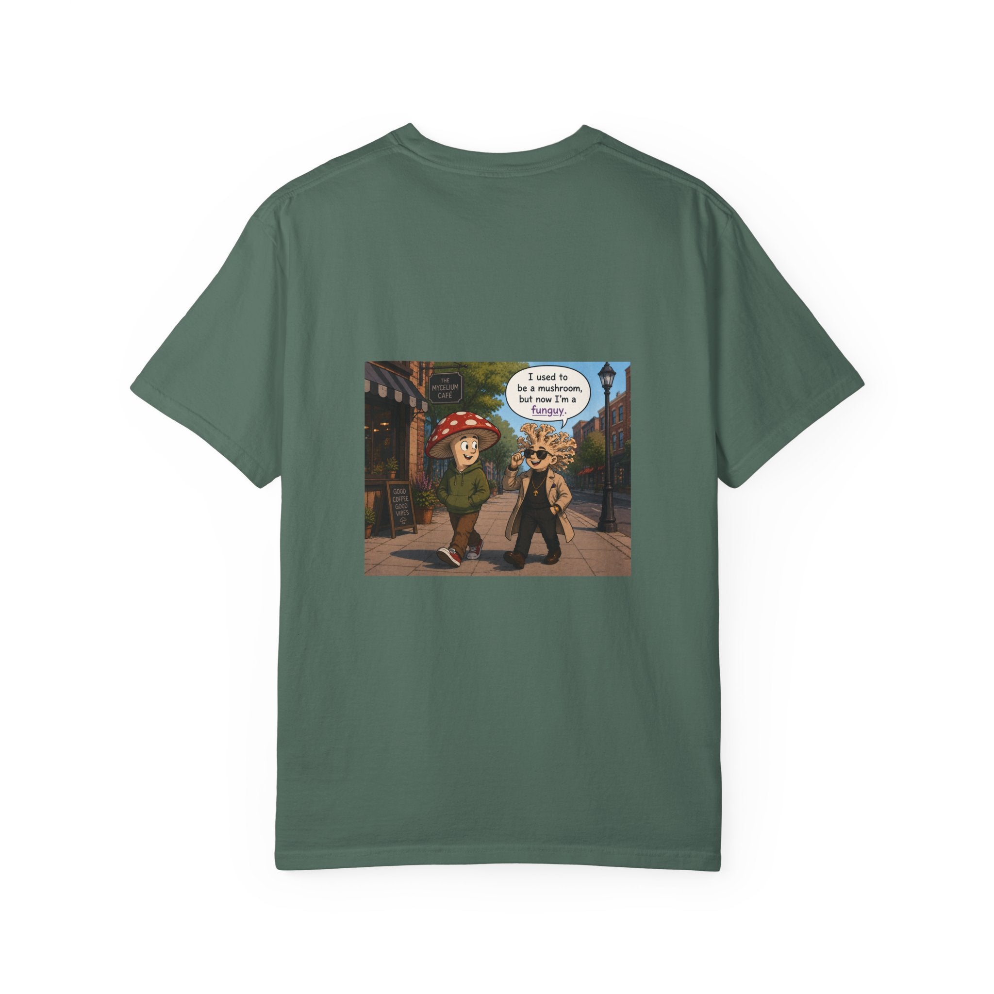 Mushroom to Funguy Graphic T-Shirt Mushroom - friends at the mycelium café Set 1
