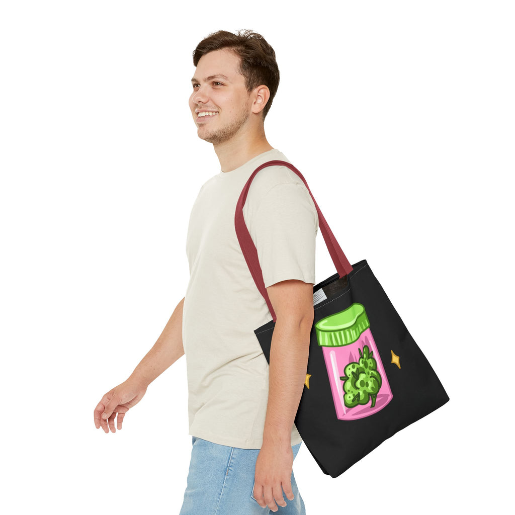 Vibrant Weed Tote Bag - Fun Cannabis Carryall for Partying, Gifts, Festivals, Eco-Friendly Shopping, Unique Statement Piece