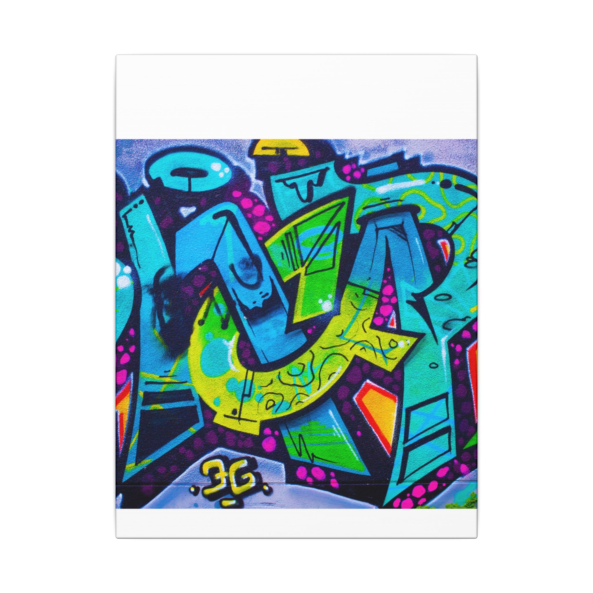 Graffiti Street Art Matte Canvas Print — Vibrant Urban Wall Art