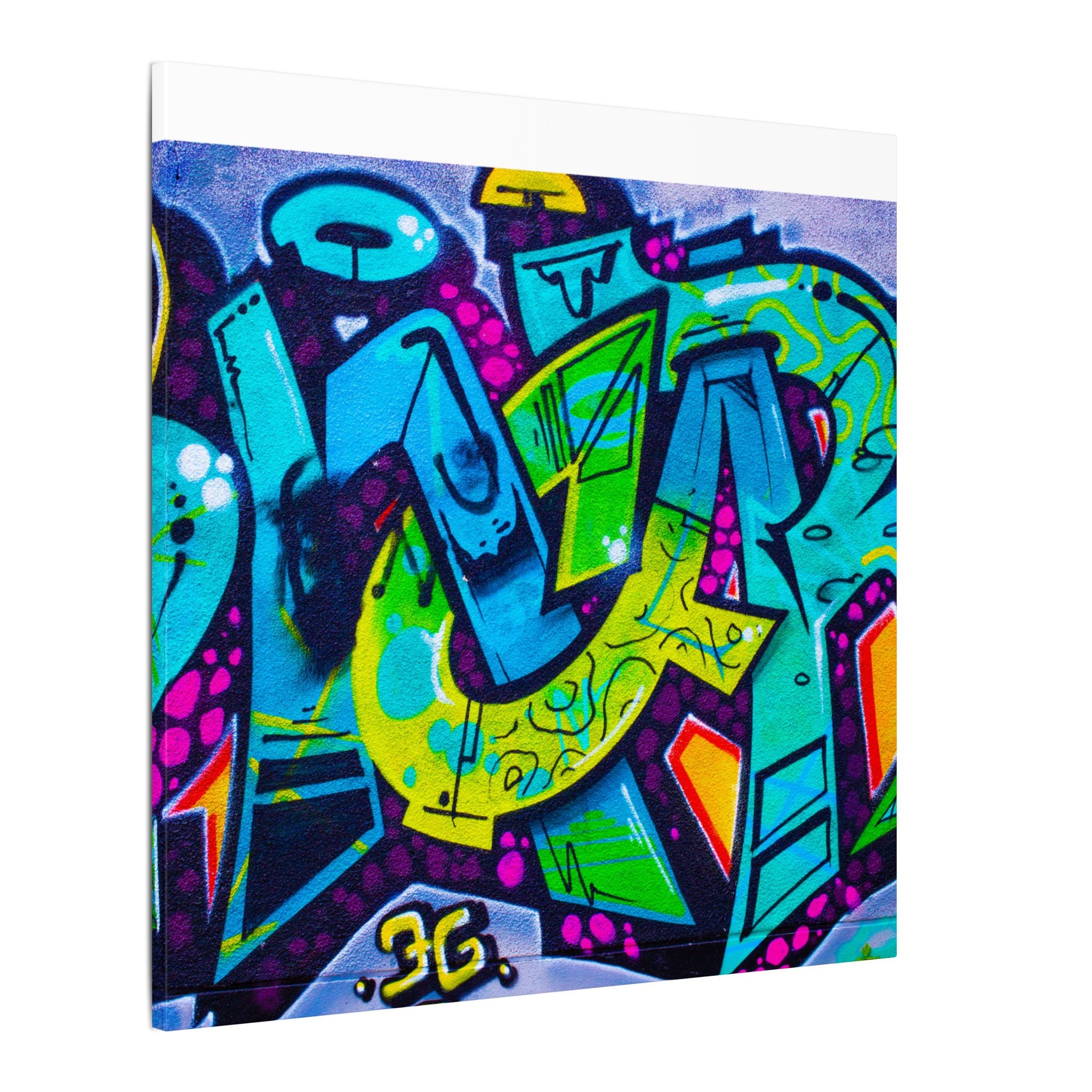 Graffiti Street Art Matte Canvas Print — Vibrant Urban Wall Art
