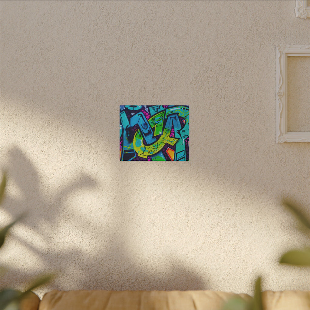 Graffiti Street Art Matte Canvas Print — Vibrant Urban Wall Art