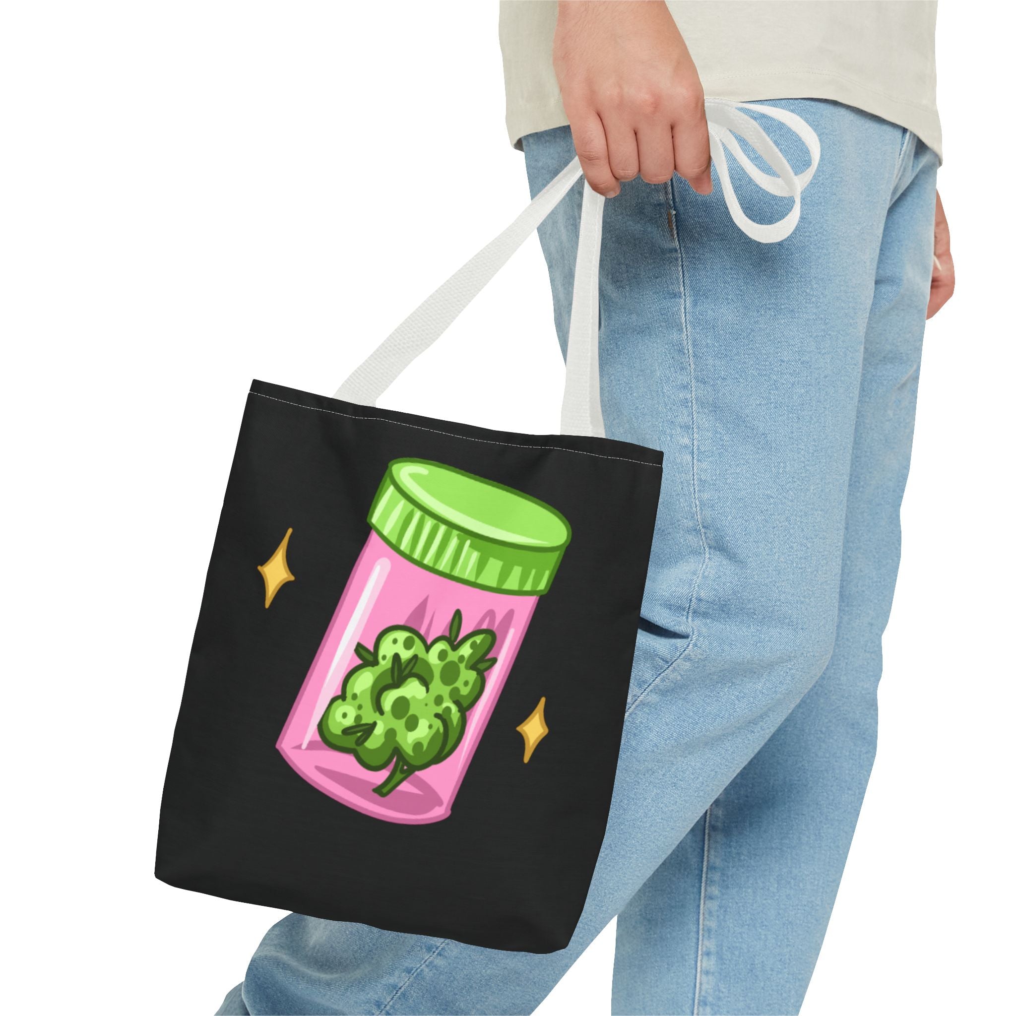 Vibrant Weed Tote Bag - Fun Cannabis Carryall for Partying, Gifts, Festivals, Eco-Friendly Shopping, Unique Statement Piece