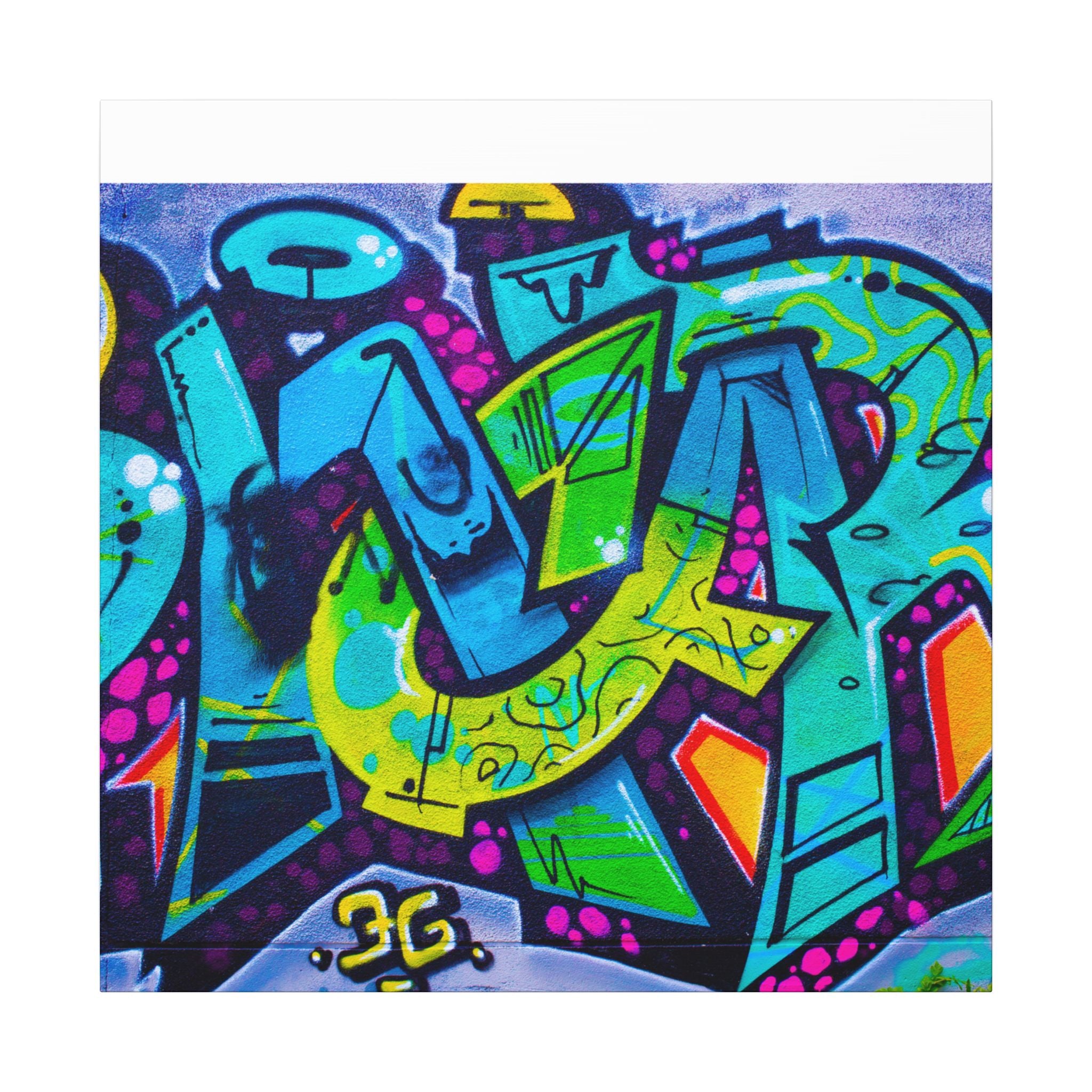 Graffiti Street Art Matte Canvas Print — Vibrant Urban Wall Art