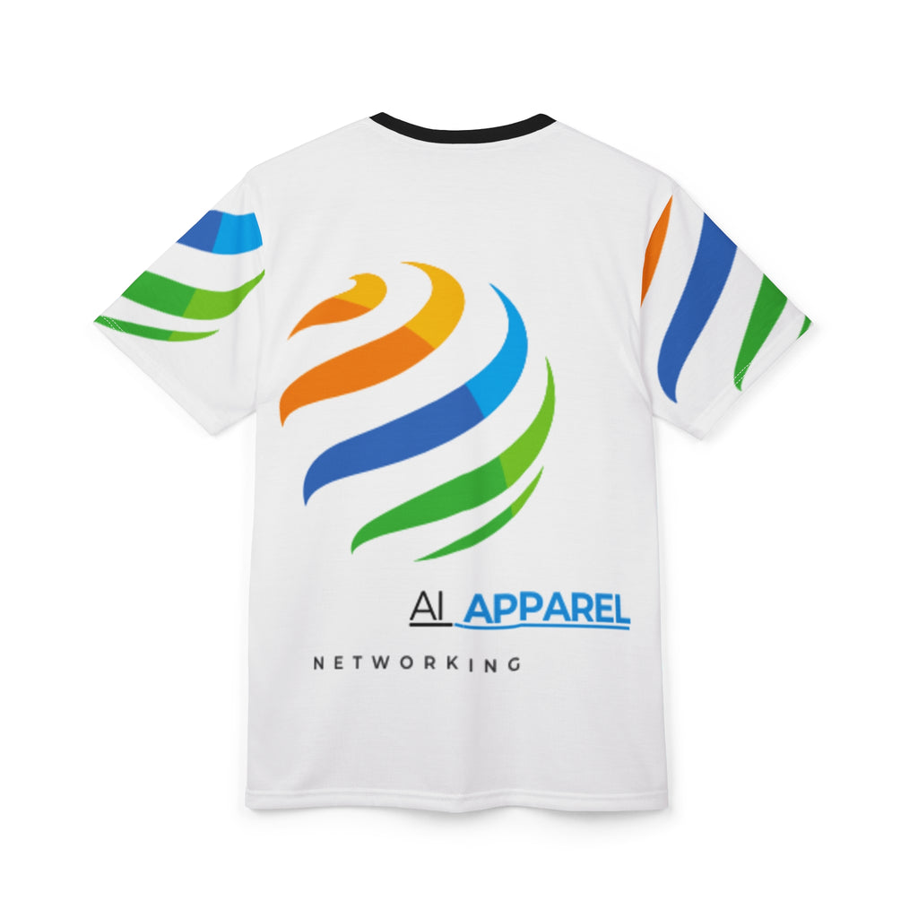 Cyberpunk Unisex Cut & Sew Tee | Futuristic Graphic T-Shirt | Tech Lover Gift | AOP Tee for Festivals, Casual Wear