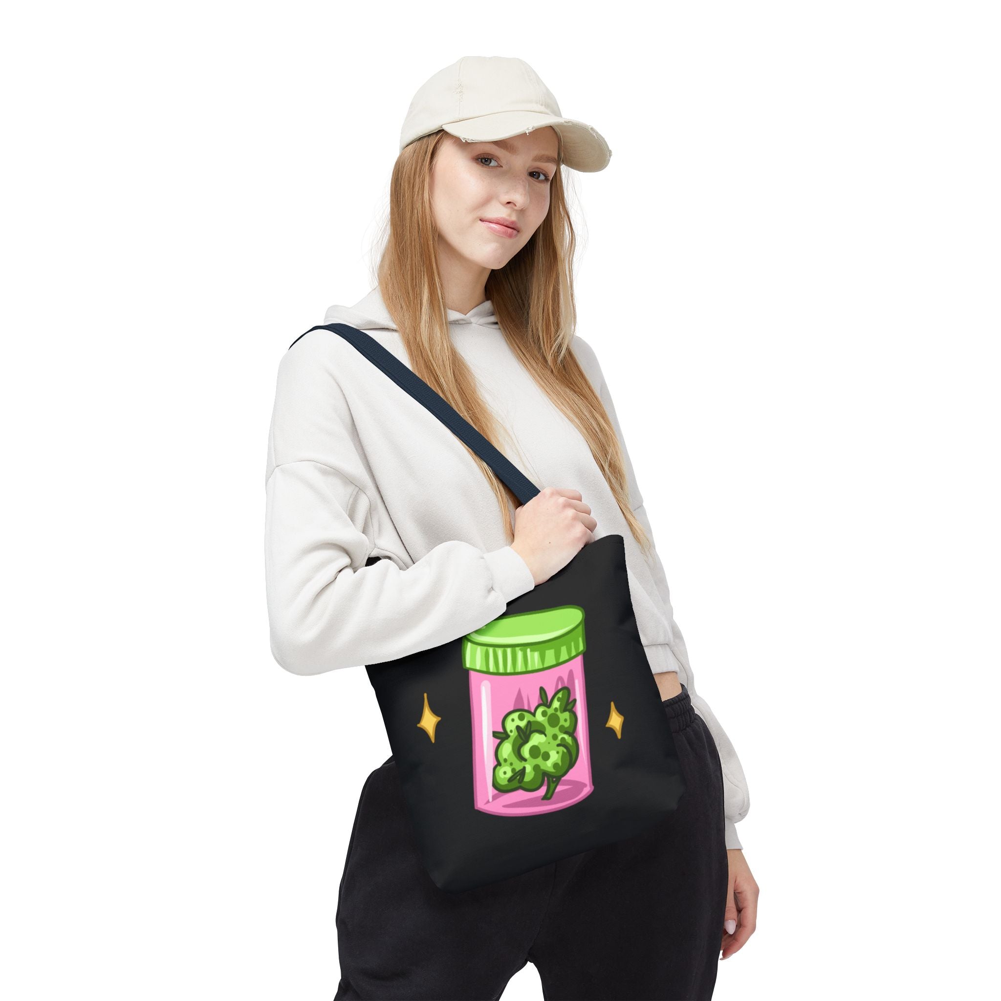 Vibrant Weed Tote Bag - Fun Cannabis Carryall for Partying, Gifts, Festivals, Eco-Friendly Shopping, Unique Statement Piece