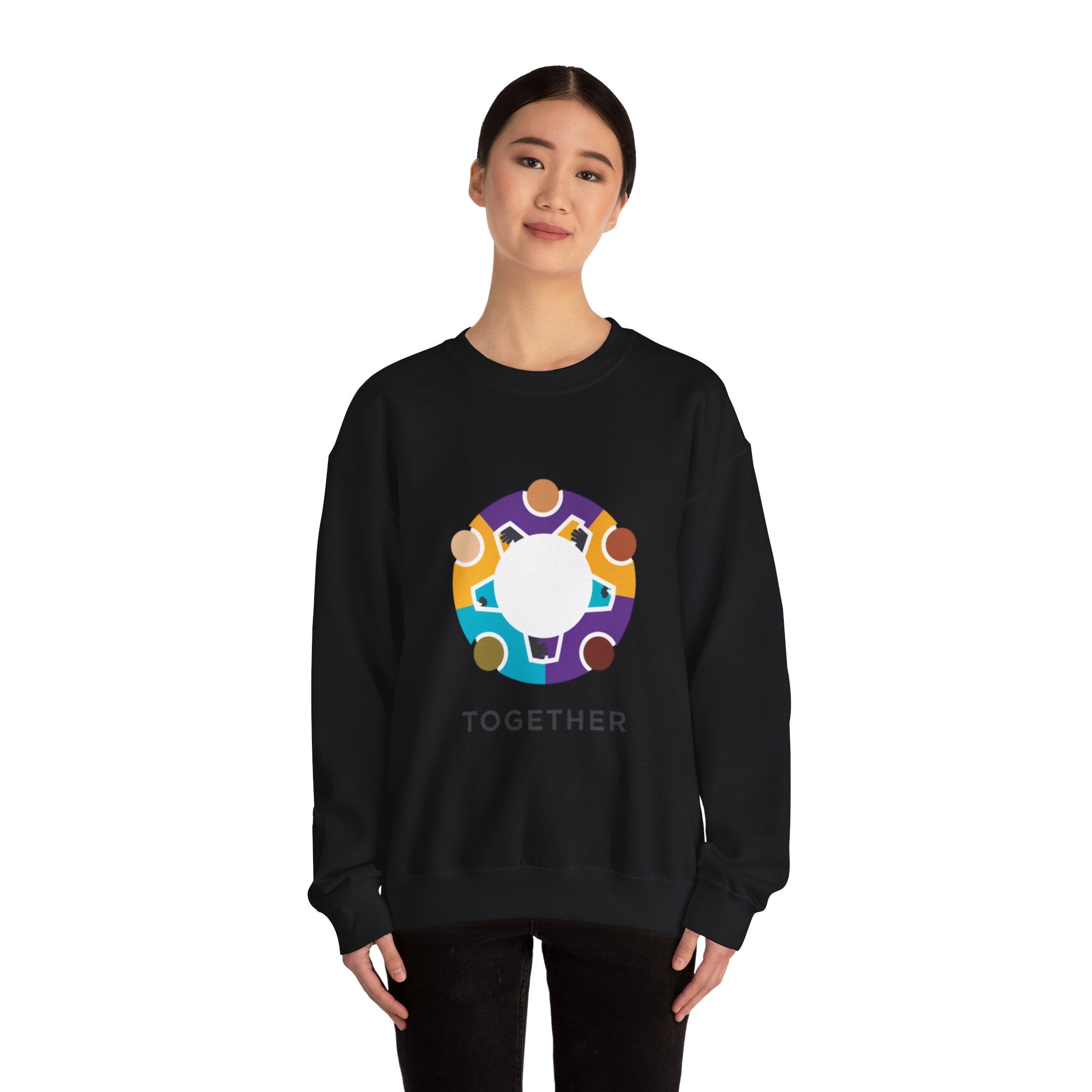 Solidarity Icon 'Together' Crewneck Sweatshirt | Equality Icon, Minimal Feminist Design