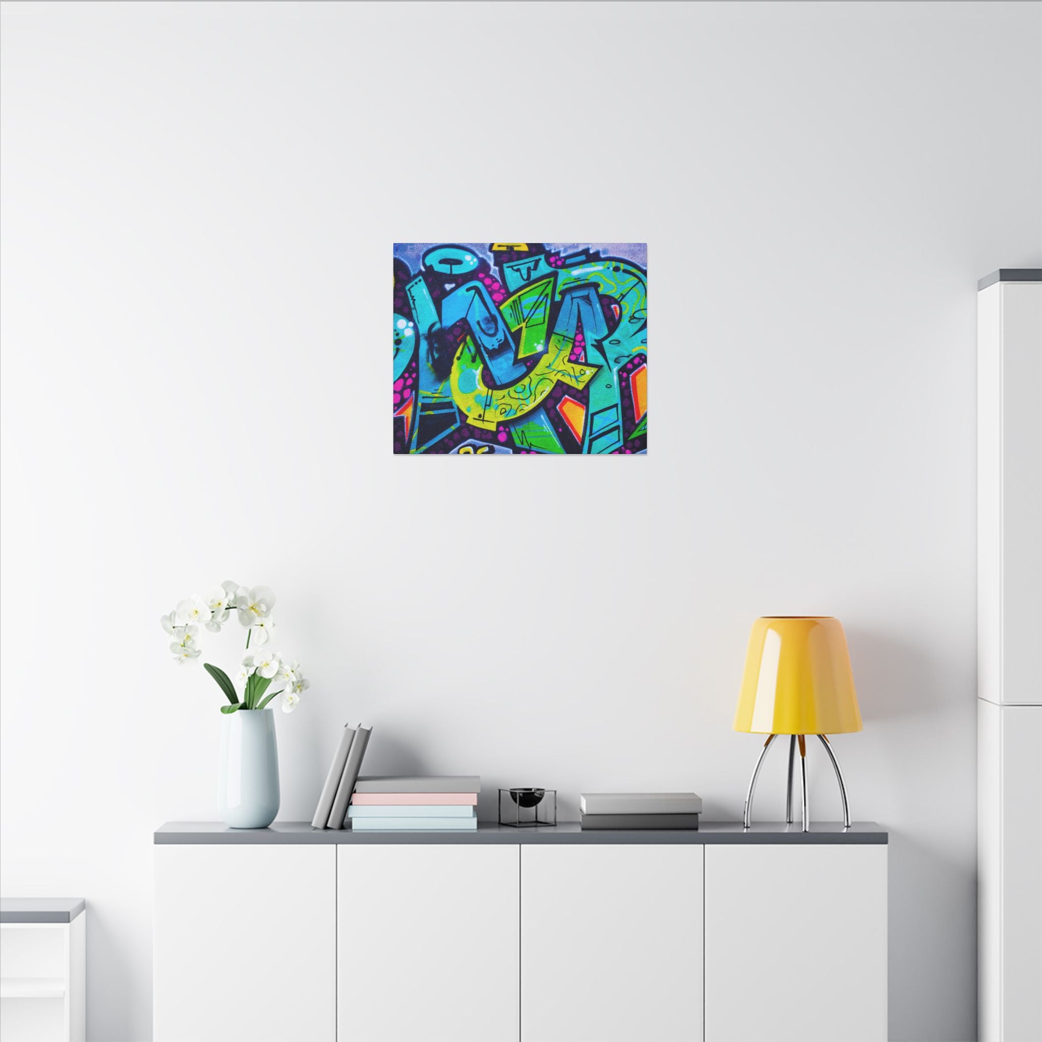 Graffiti Street Art Matte Canvas Print — Vibrant Urban Wall Art