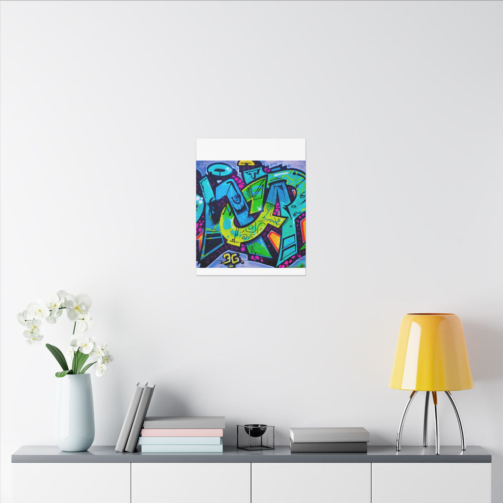 Graffiti Street Art Matte Canvas Print — Vibrant Urban Wall Art