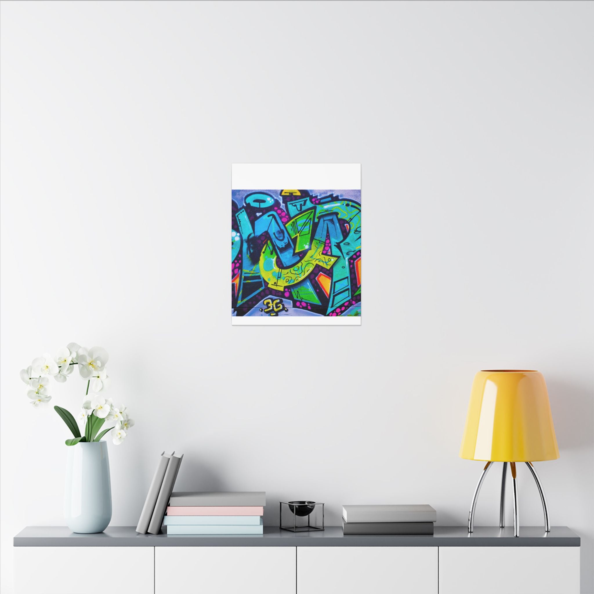 Graffiti Street Art Matte Canvas Print — Vibrant Urban Wall Art