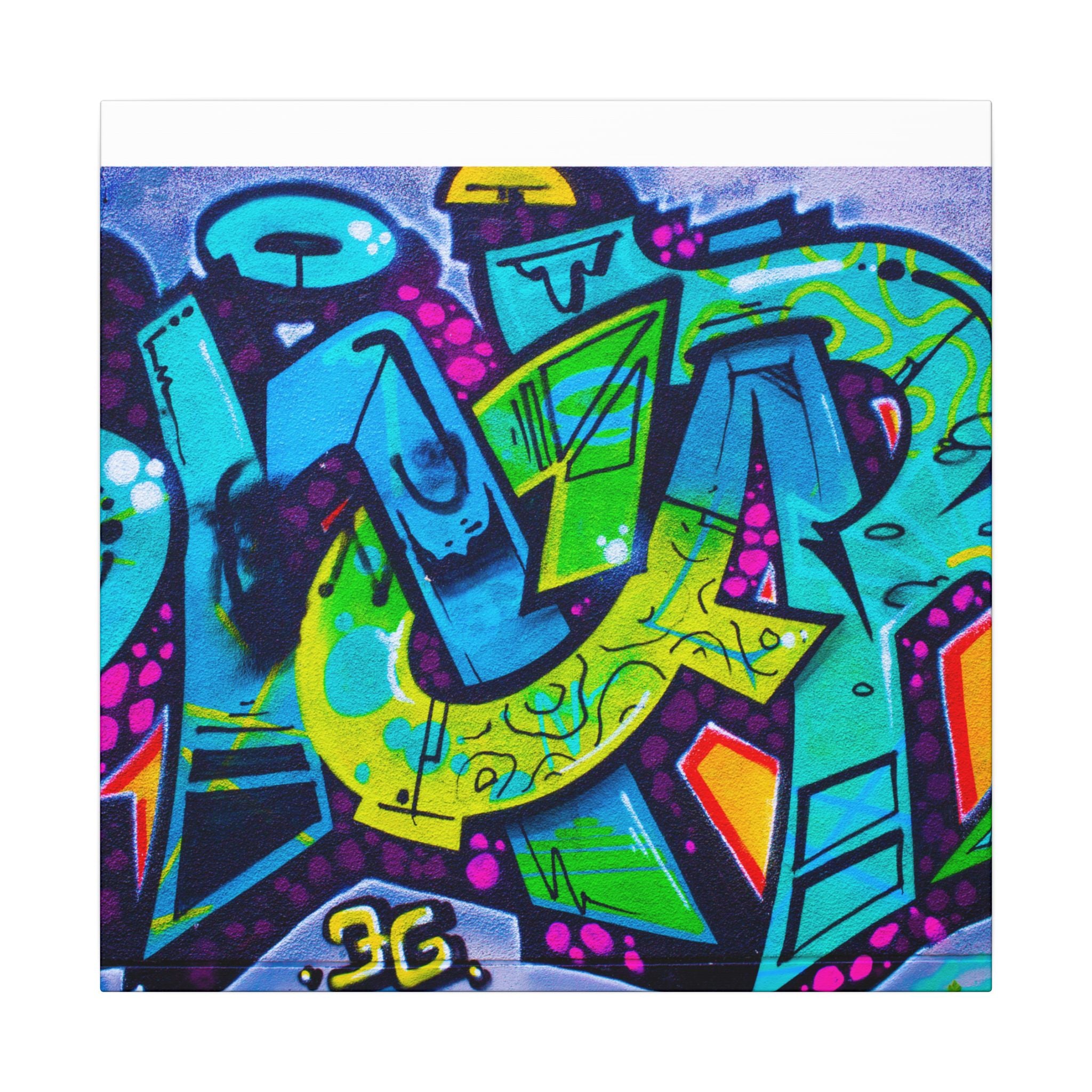 Graffiti Street Art Matte Canvas Print — Vibrant Urban Wall Art