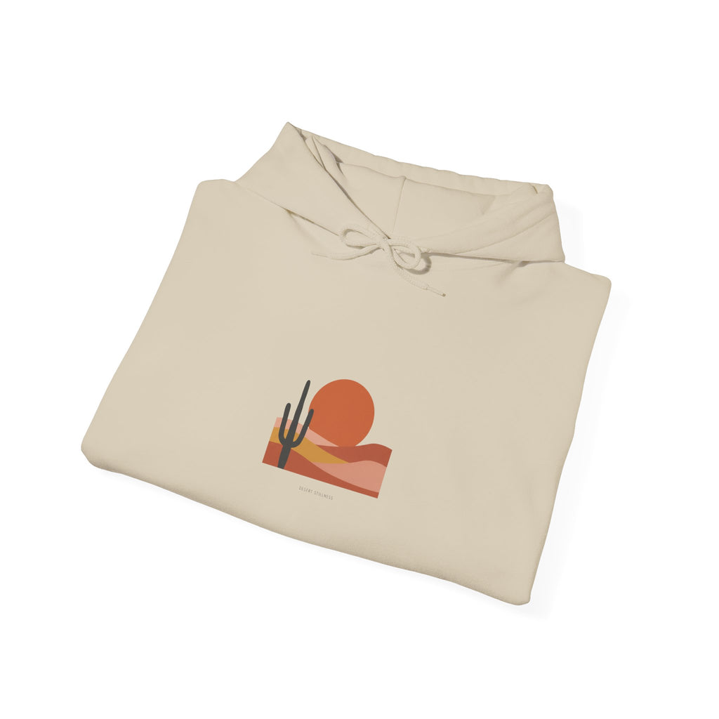 Desert Sunset Minimalist Mesa Hoodie | southwestern art print, adobe-inspired