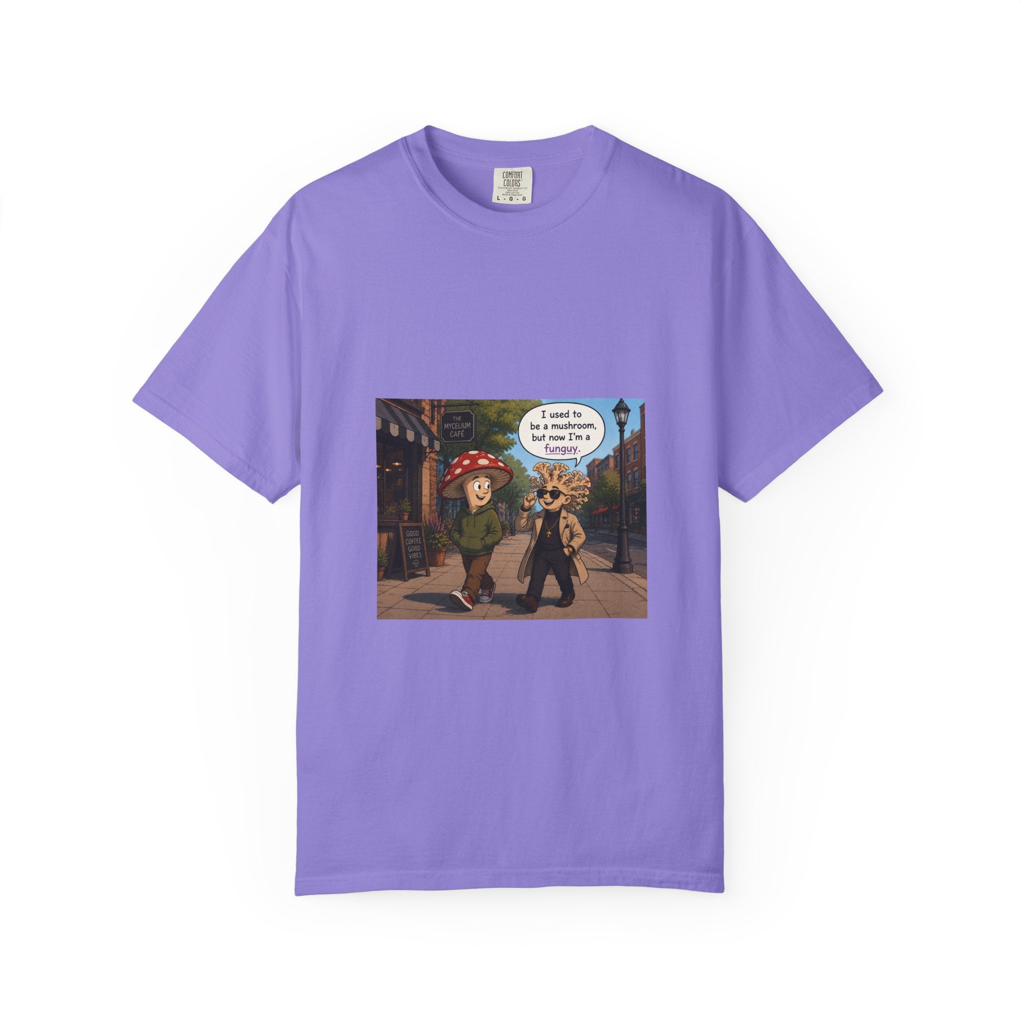 Mushroom to Funguy Graphic T-Shirt Mushroom - friends at the mycelium café Set 1