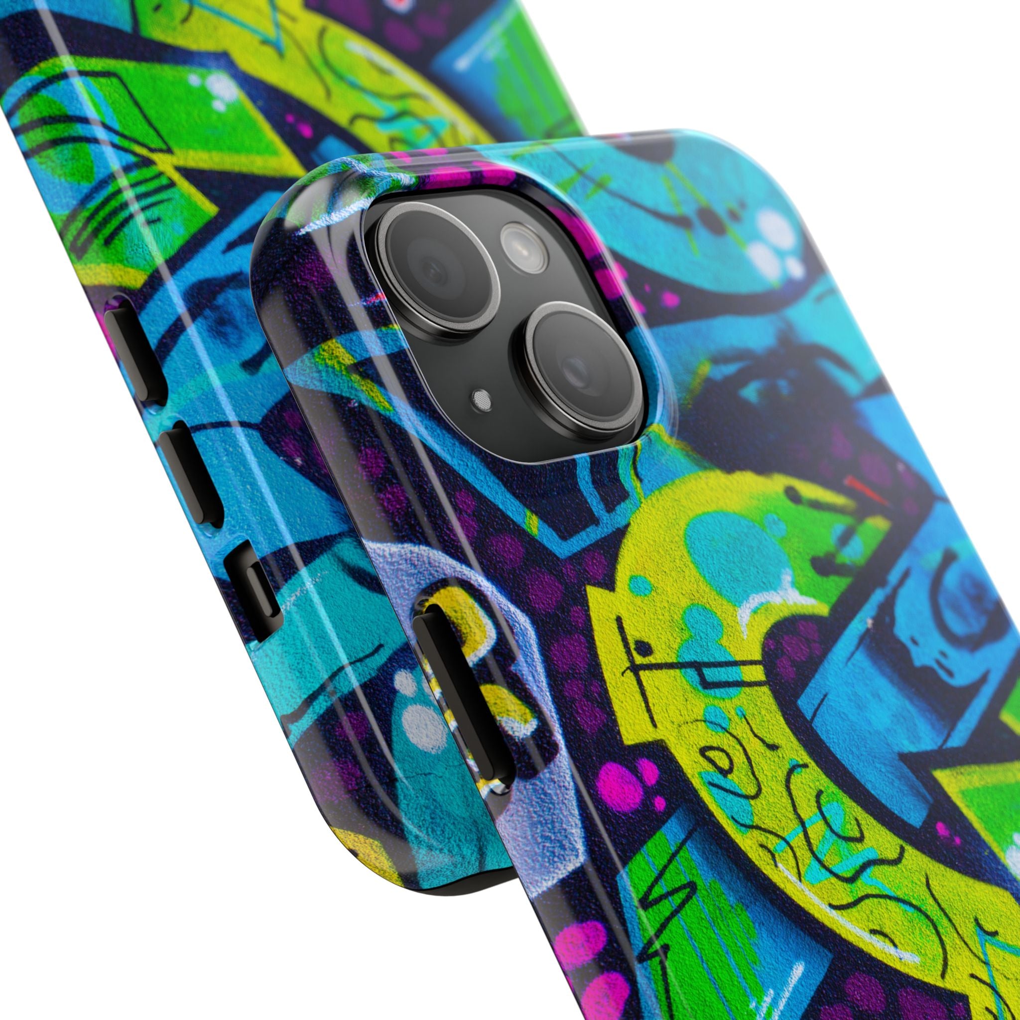 Vibrant Urban Tough Phone Case - Graffiti Design 1 for iPhones