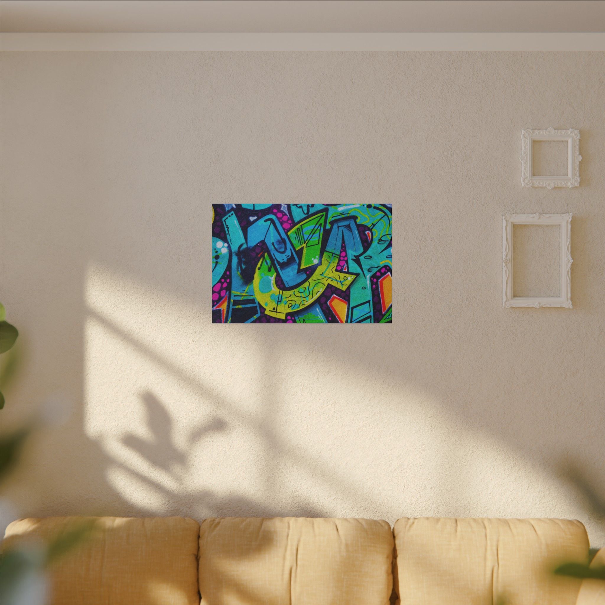 Graffiti Street Art Matte Canvas Print — Vibrant Urban Wall Art
