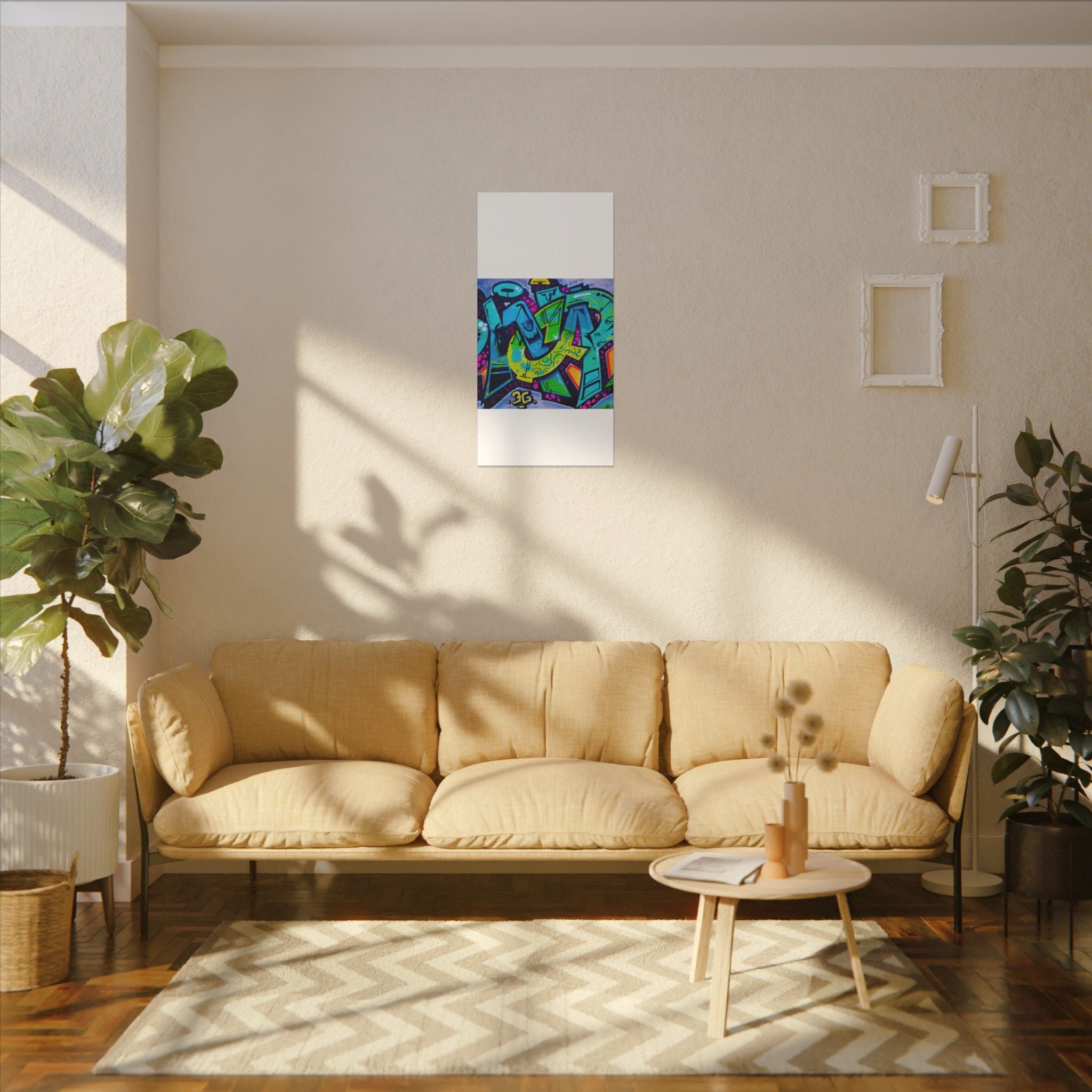 Graffiti Street Art Matte Canvas Print — Vibrant Urban Wall Art