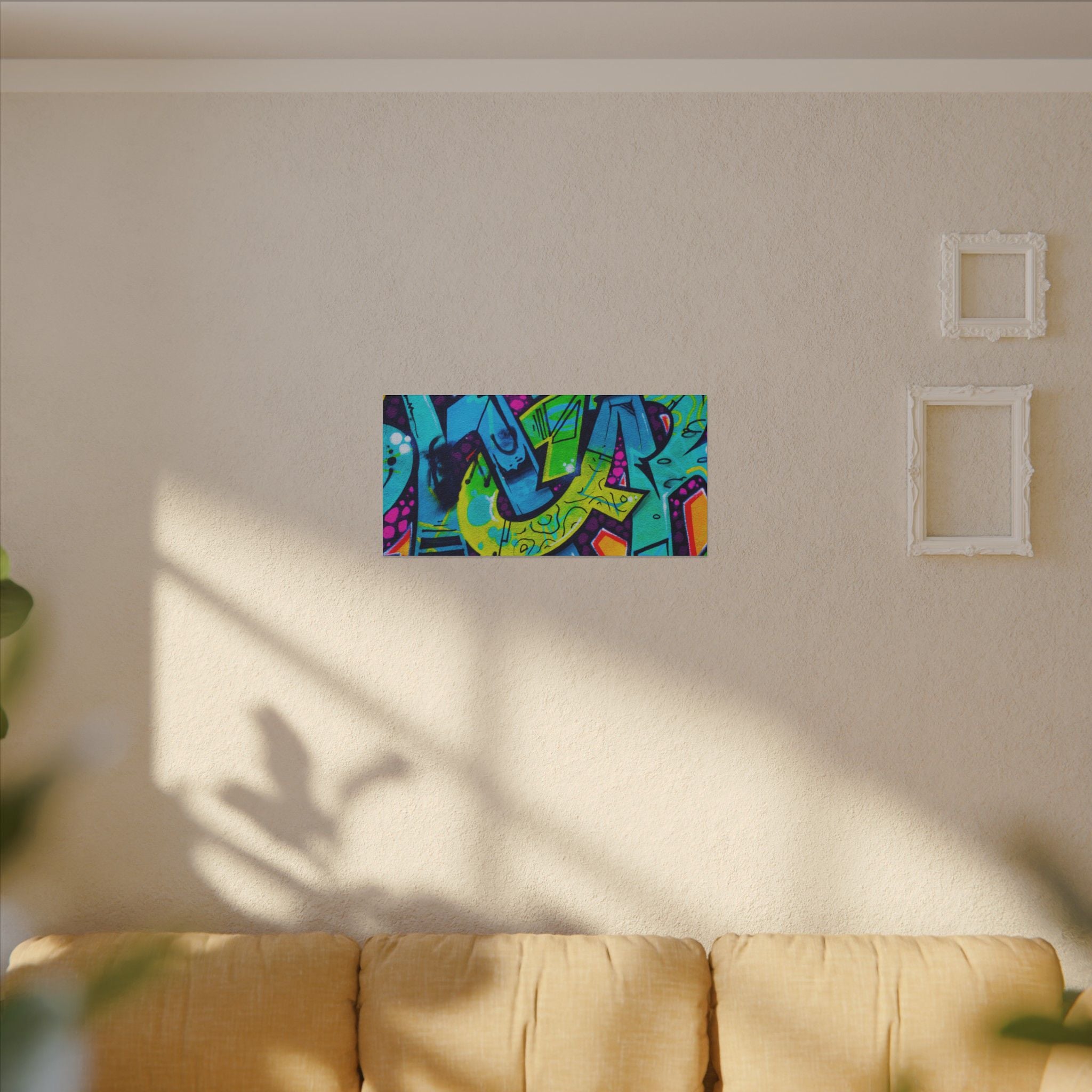 Graffiti Street Art Matte Canvas Print — Vibrant Urban Wall Art