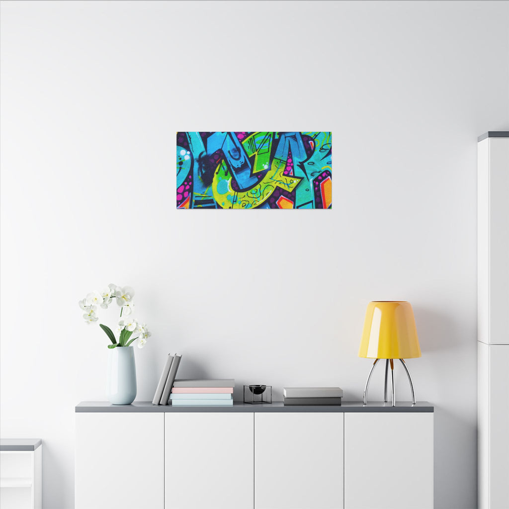 Graffiti Street Art Matte Canvas Print — Vibrant Urban Wall Art