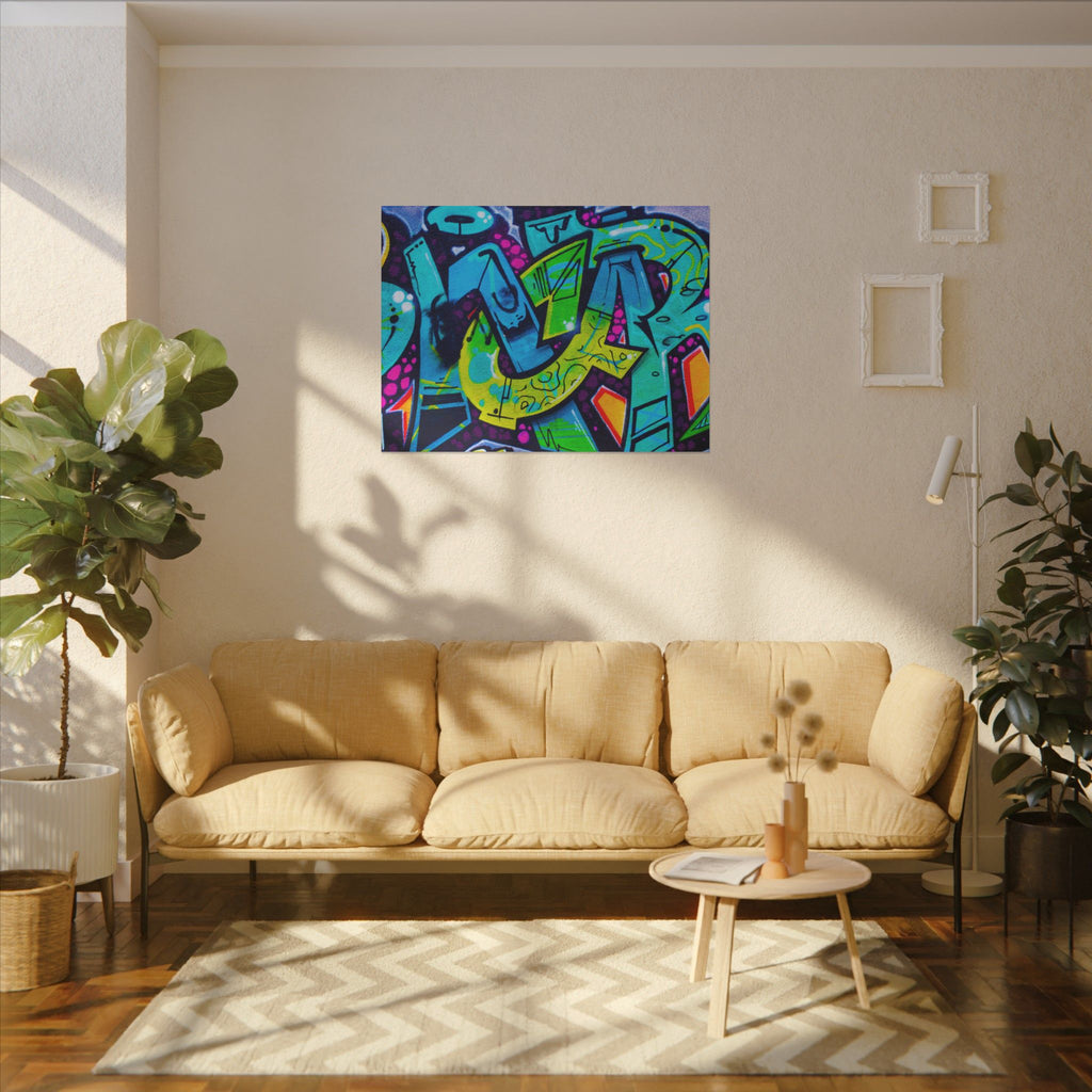Graffiti Street Art Matte Canvas Print — Vibrant Urban Wall Art