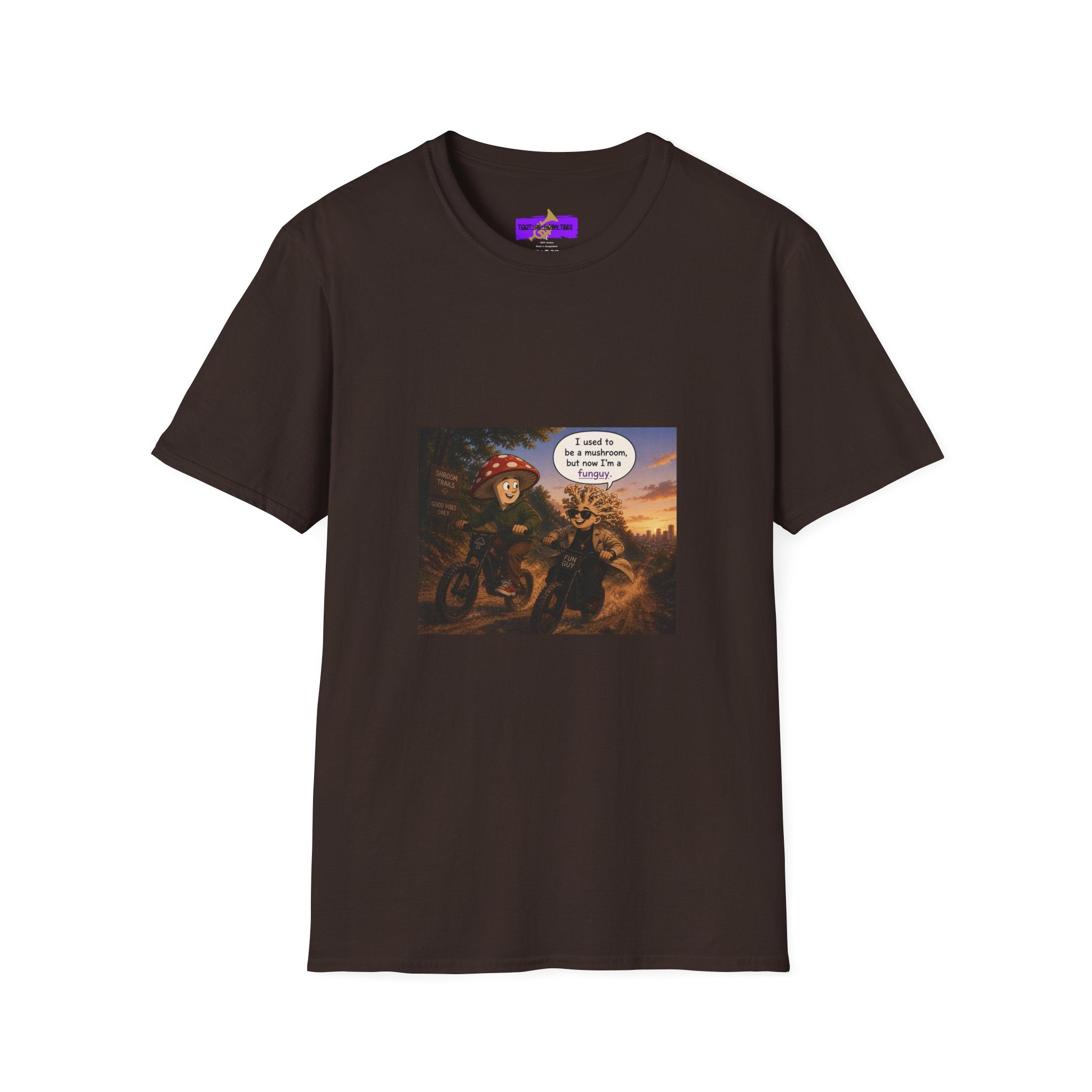 Mushroom Pun T-Shirt — "I used to be a mushroom, but now I’m fungi" Graphic Tee