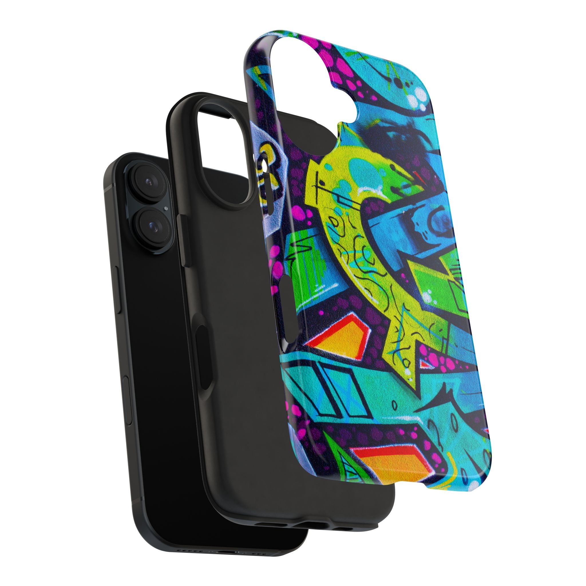 Vibrant Urban Tough Phone Case - Graffiti Design 1 for iPhones