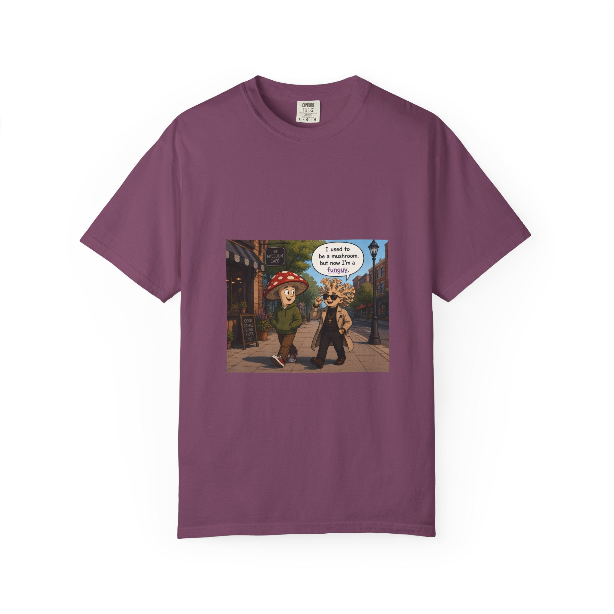 Mushroom to Funguy Graphic T-Shirt Mushroom - friends at the mycelium café Set 1