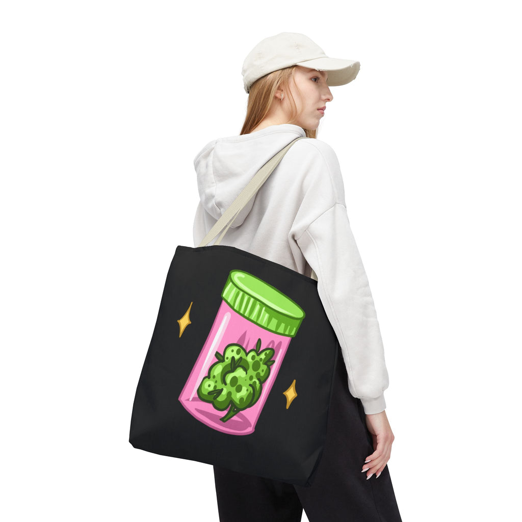 Vibrant Weed Tote Bag - Fun Cannabis Carryall for Partying, Gifts, Festivals, Eco-Friendly Shopping, Unique Statement Piece