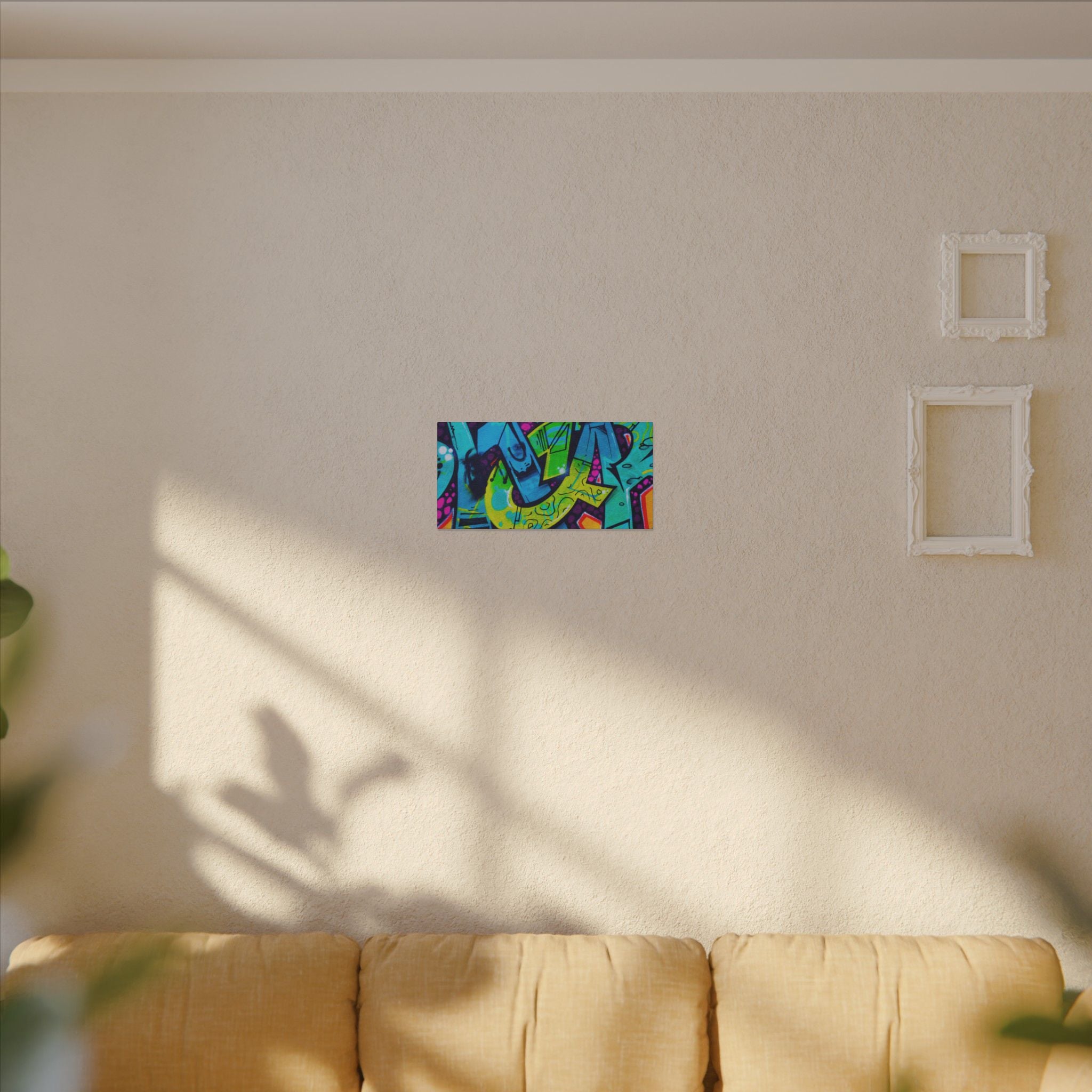 Graffiti Street Art Matte Canvas Print — Vibrant Urban Wall Art