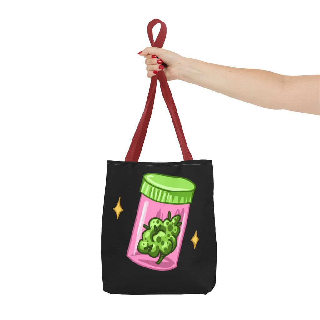 Vibrant Weed Tote Bag - Fun Cannabis Carryall for Partying, Gifts, Festivals, Eco-Friendly Shopping, Unique Statement Piece