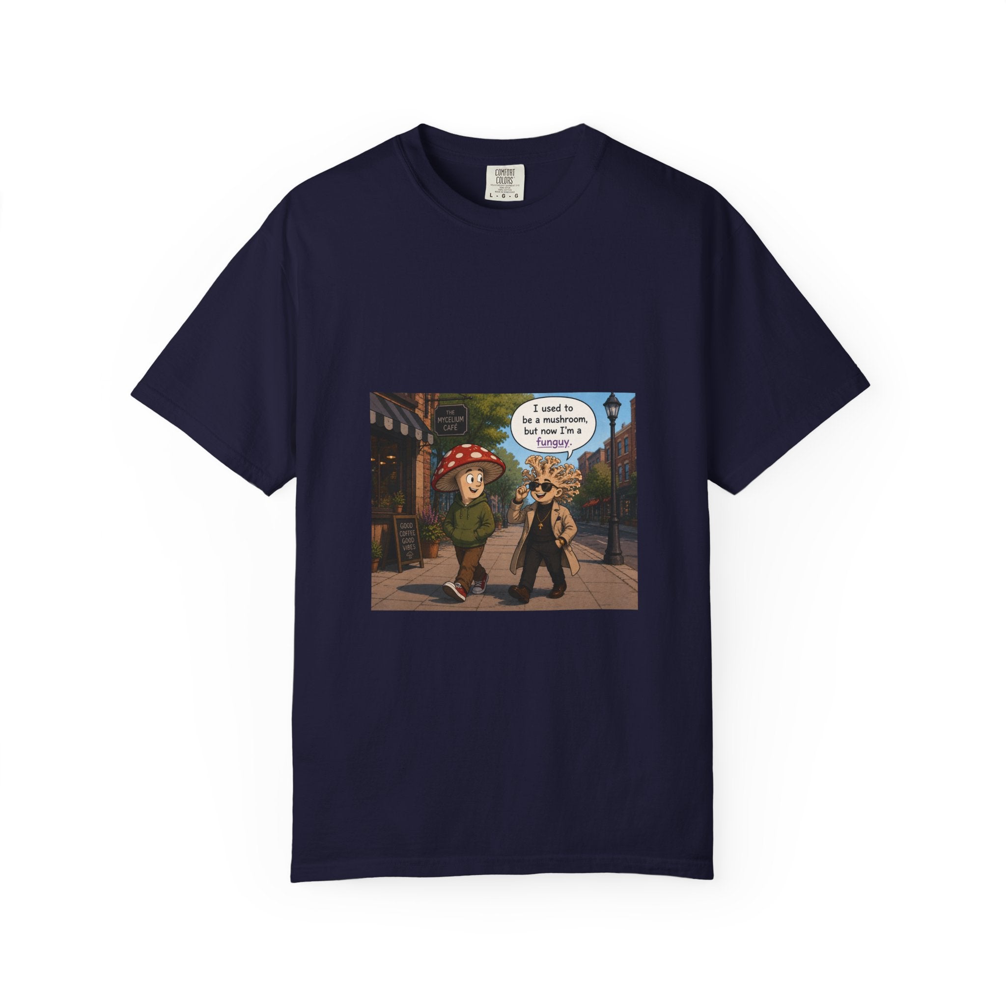 Mushroom to Funguy Graphic T-Shirt Mushroom - friends at the mycelium café Set 1