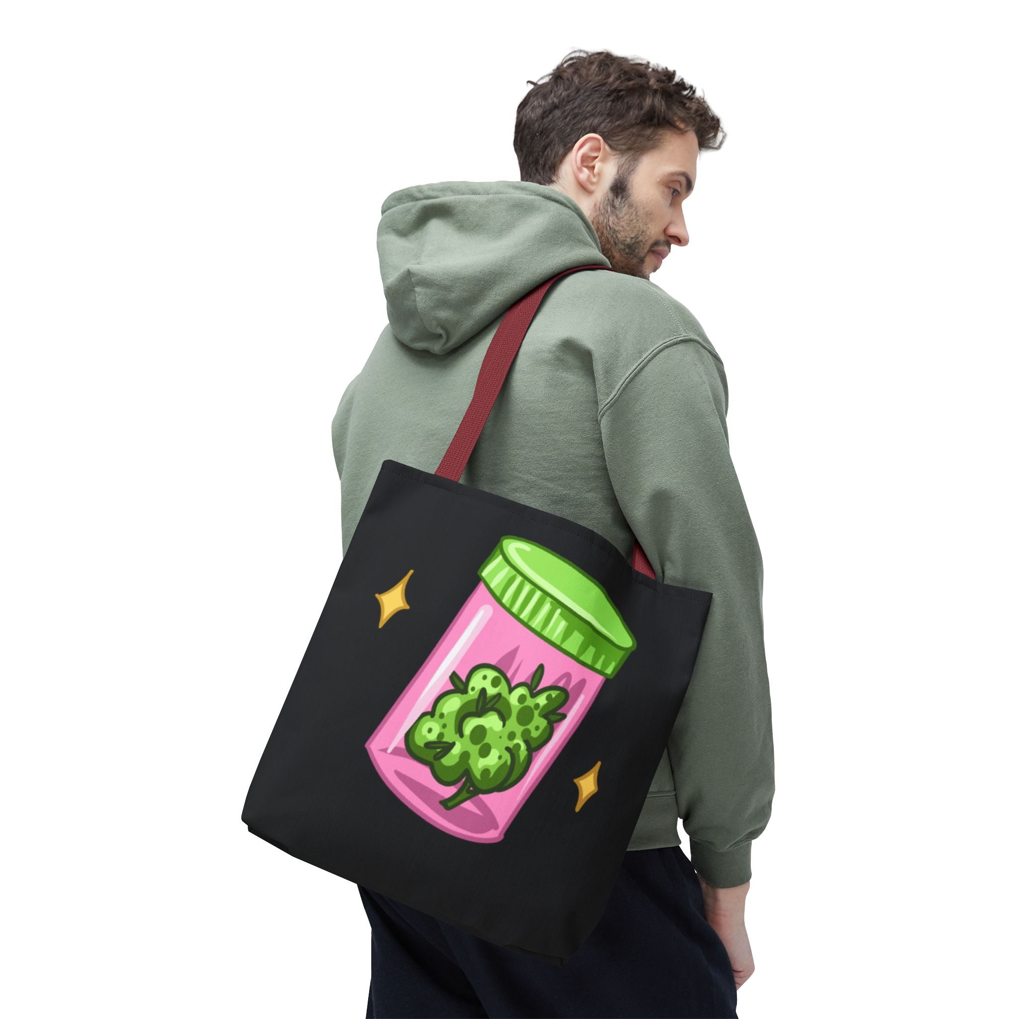 Vibrant Weed Tote Bag - Fun Cannabis Carryall for Partying, Gifts, Festivals, Eco-Friendly Shopping, Unique Statement Piece