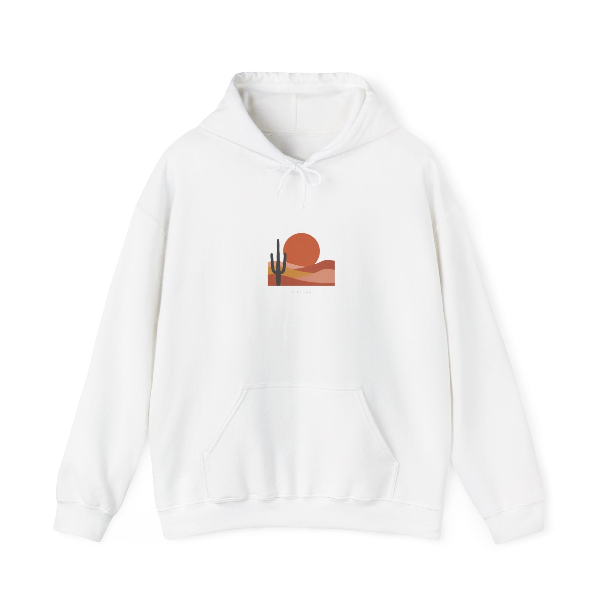 Desert Sunset Minimalist Mesa Hoodie | southwestern art print, adobe-inspired