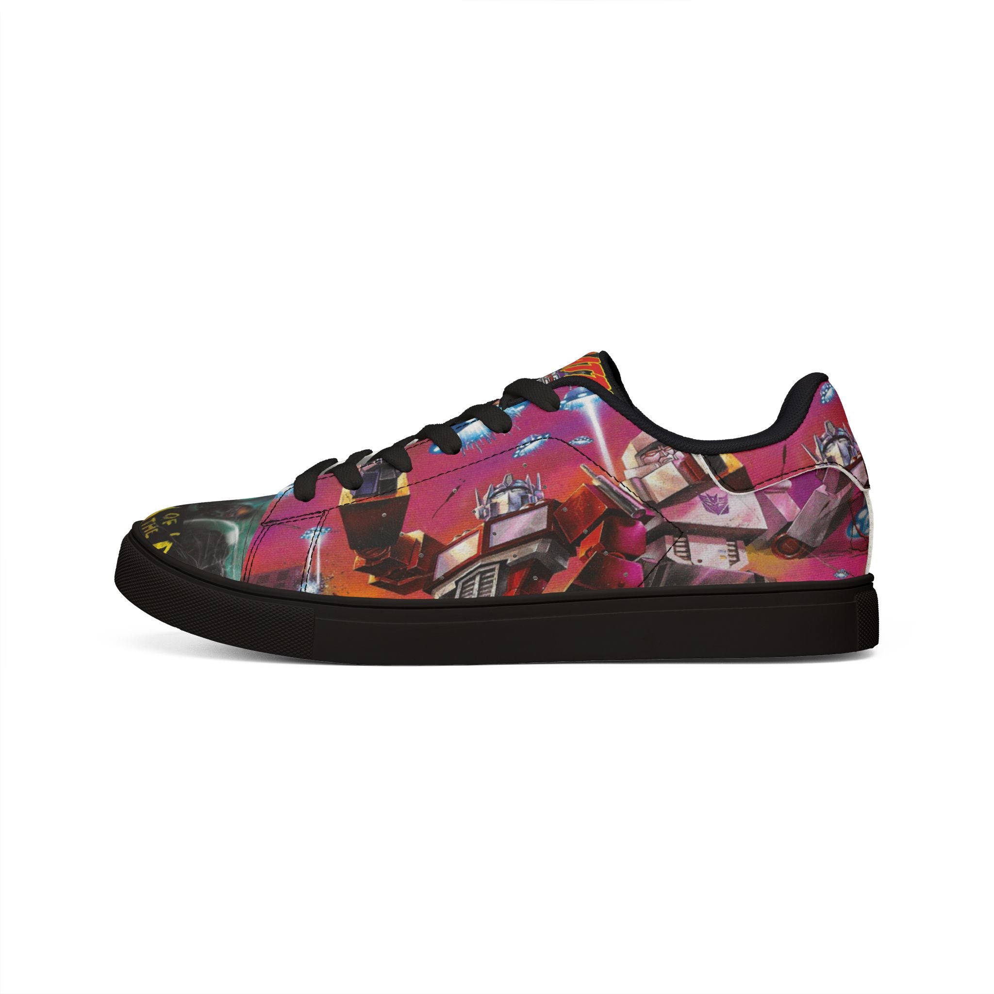 Low-Top Sneakers — Mars Attack Comic Leather Sneakers for Men