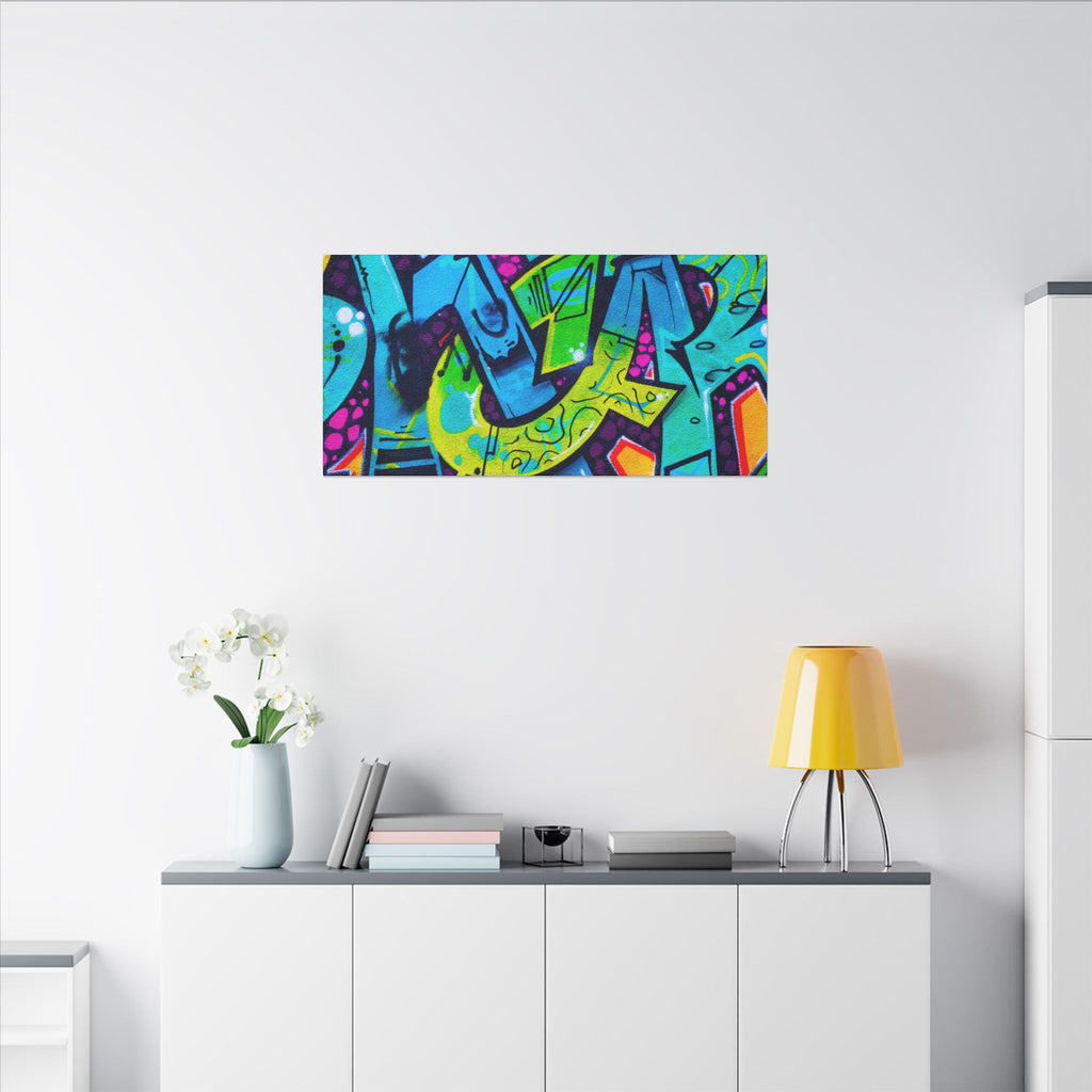 Graffiti Street Art Matte Canvas Print — Vibrant Urban Wall Art