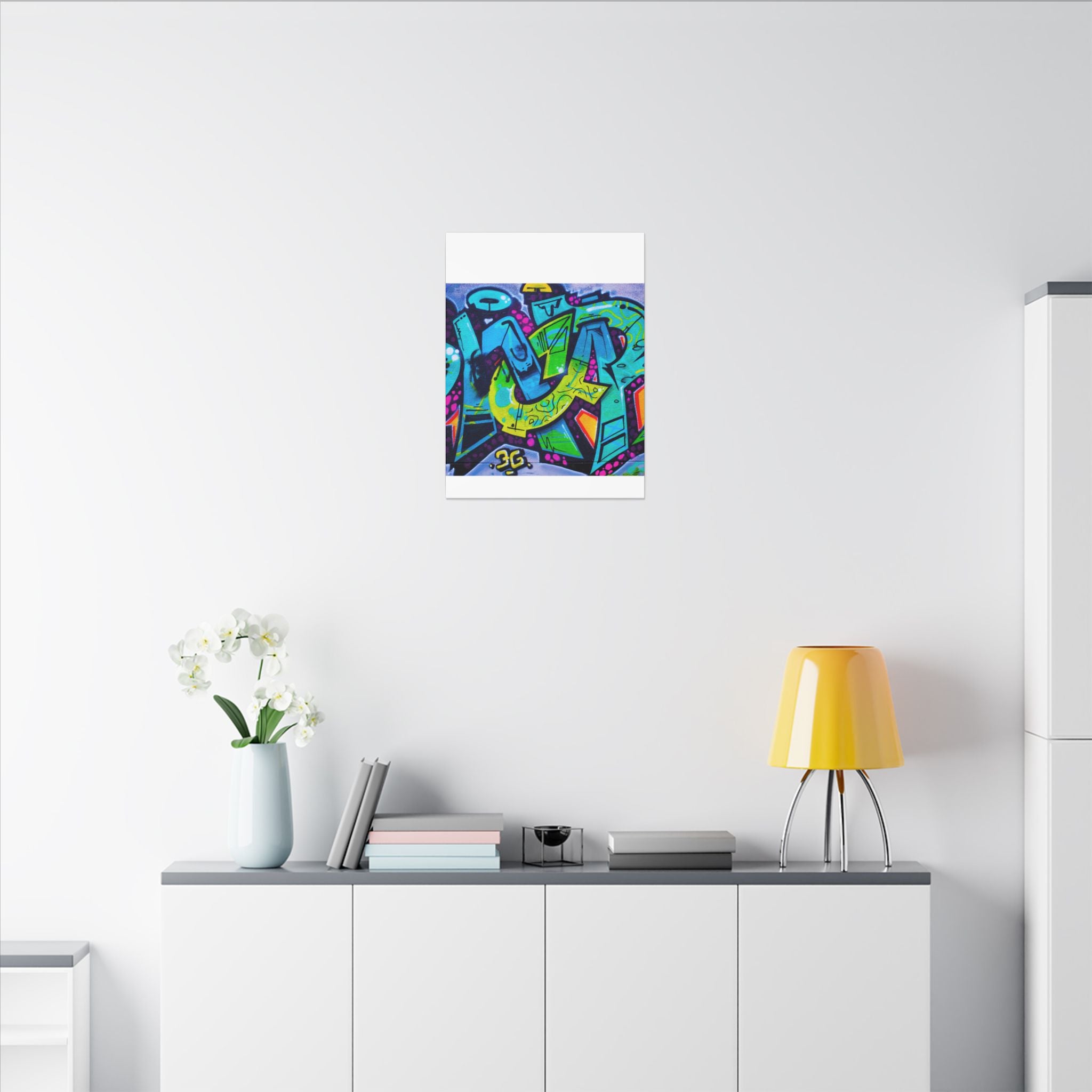 Graffiti Street Art Matte Canvas Print — Vibrant Urban Wall Art