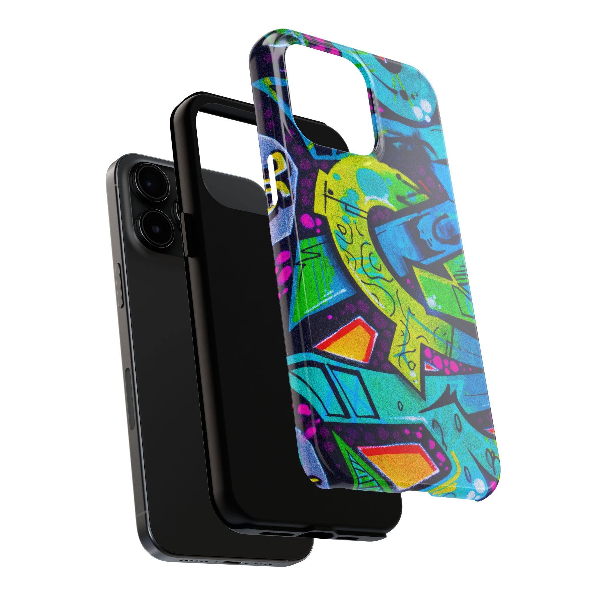 Vibrant Urban Tough Phone Case - Graffiti Design 1 for iPhones