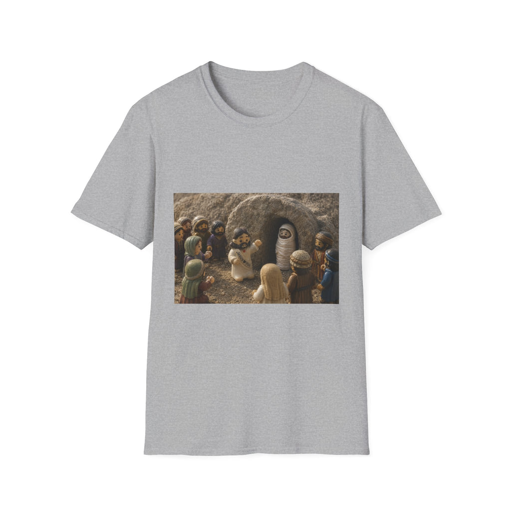 Tiny Jesus with Lazarus
