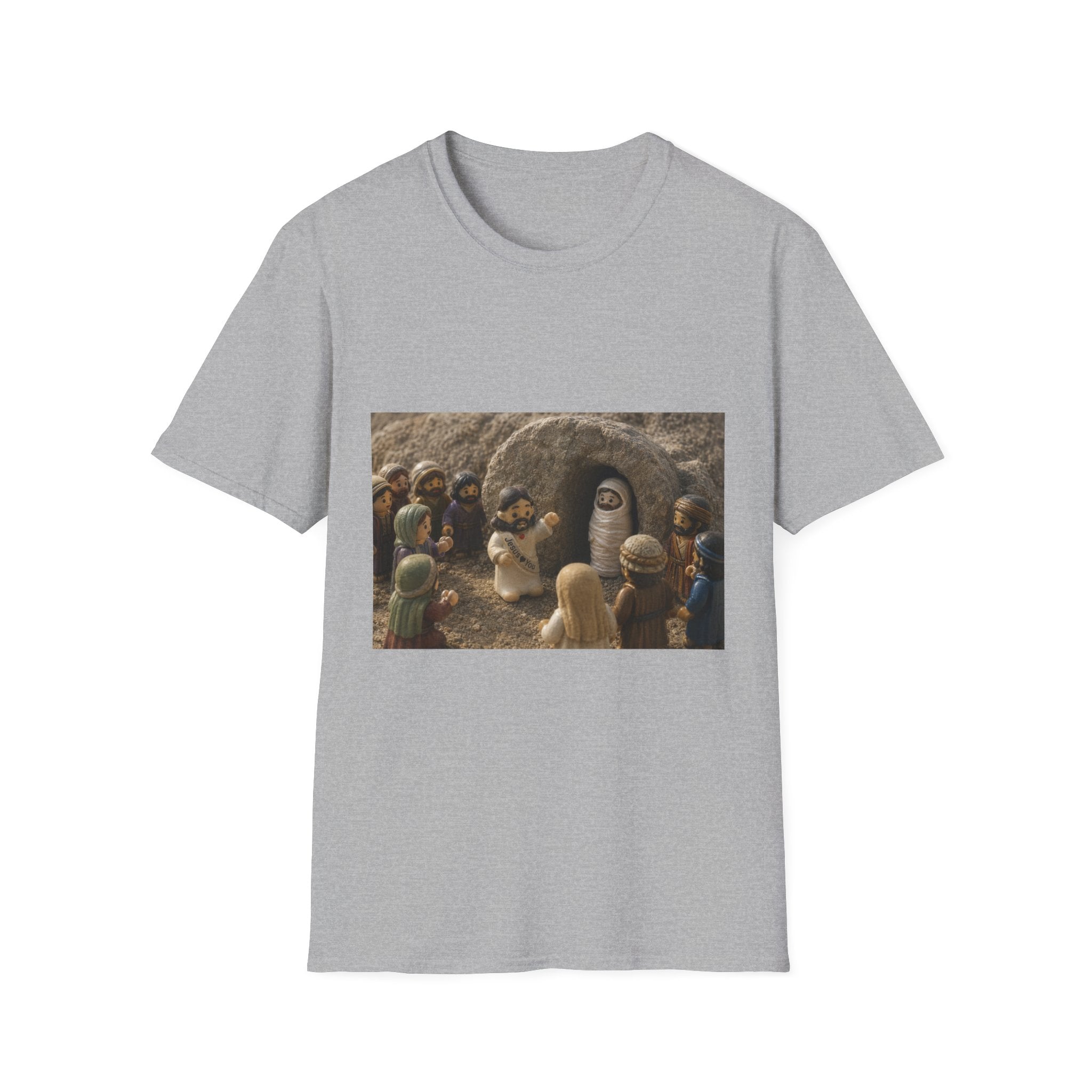 Tiny Jesus with Lazarus
