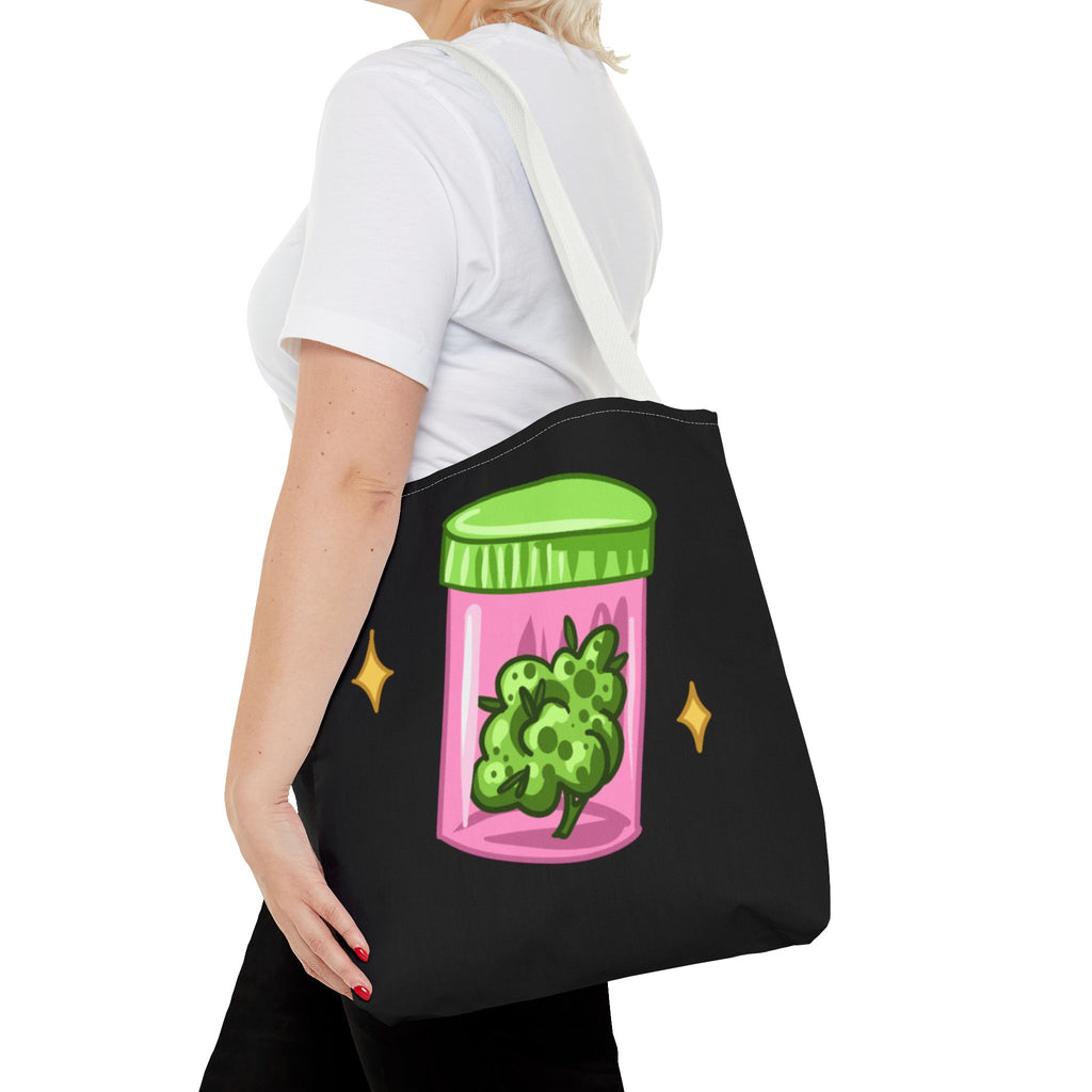 Vibrant Weed Tote Bag - Fun Cannabis Carryall for Partying, Gifts, Festivals, Eco-Friendly Shopping, Unique Statement Piece
