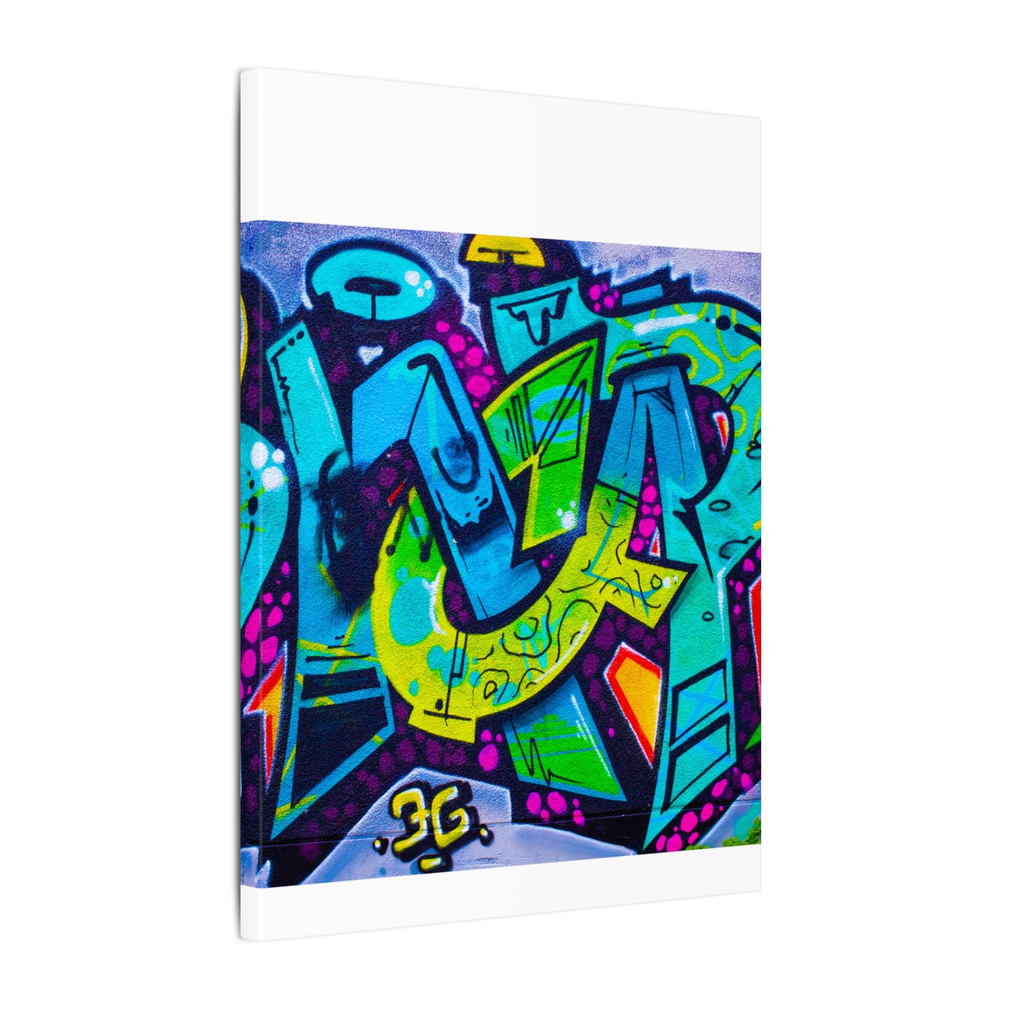 Graffiti Street Art Matte Canvas Print — Vibrant Urban Wall Art