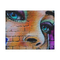 Graffiti Face Matte Canvas Print — Urban Street Art Portrait Wall Decor