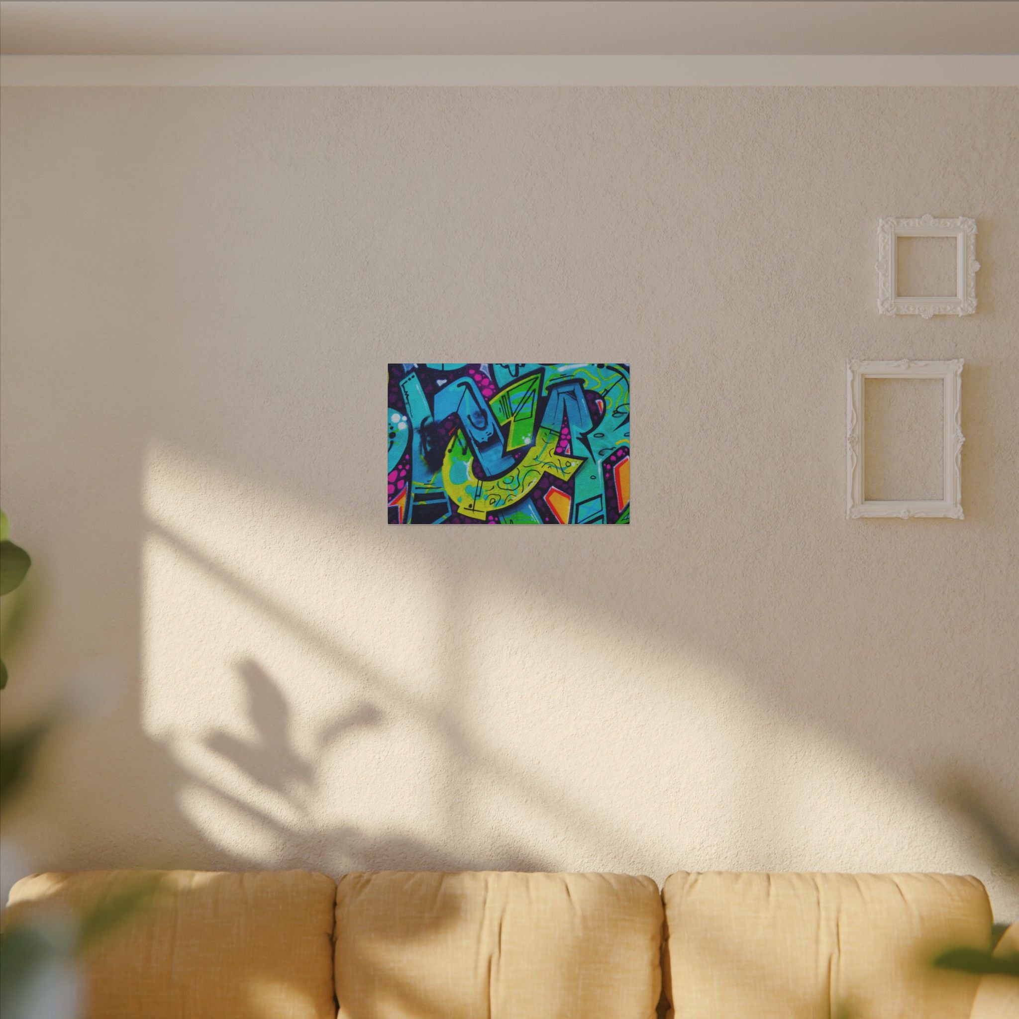 Graffiti Street Art Matte Canvas Print — Vibrant Urban Wall Art