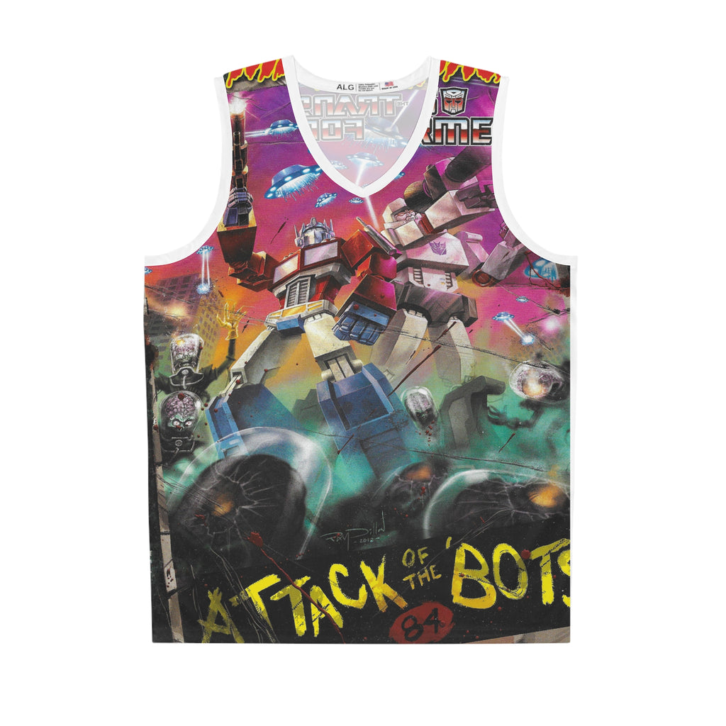 Mars Attacks Transformers Graphic Basketball Jersey
