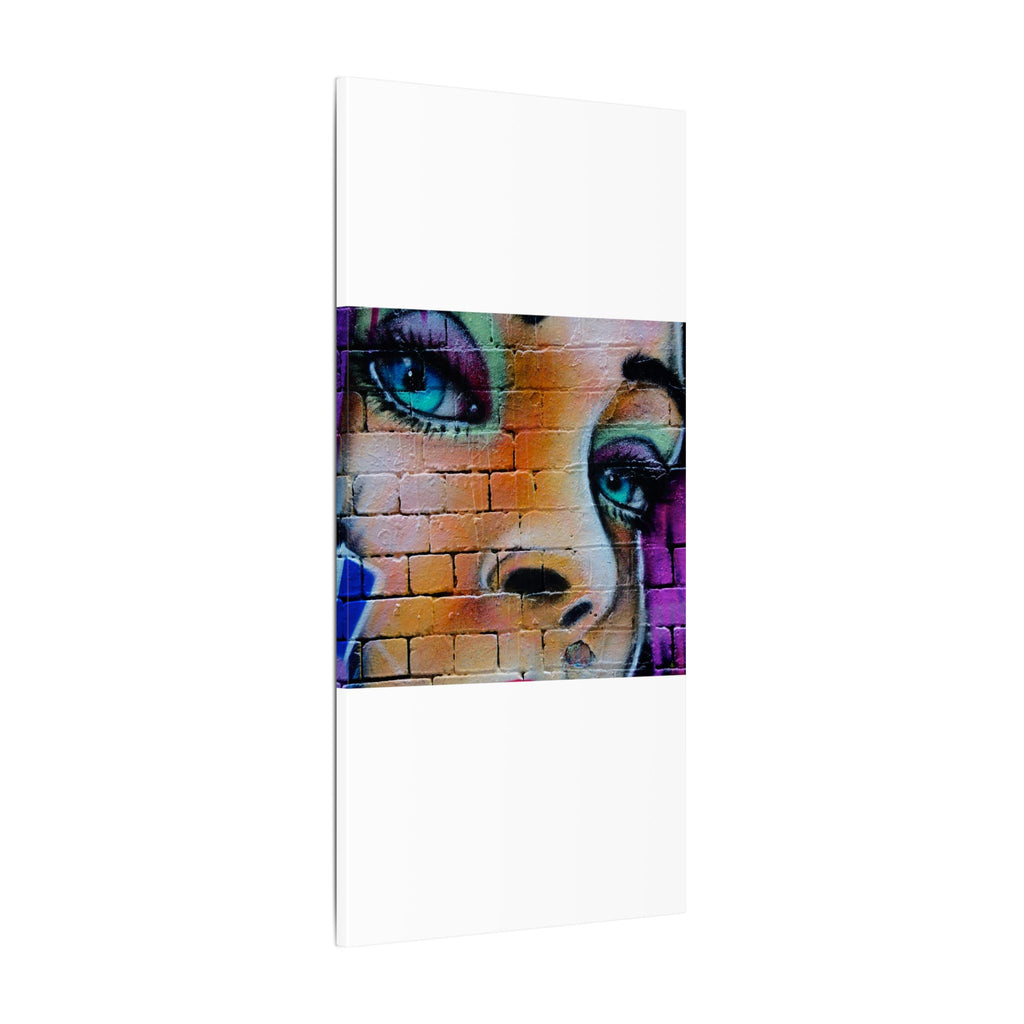 Graffiti Face Matte Canvas Print — Urban Street Art Portrait Wall Decor