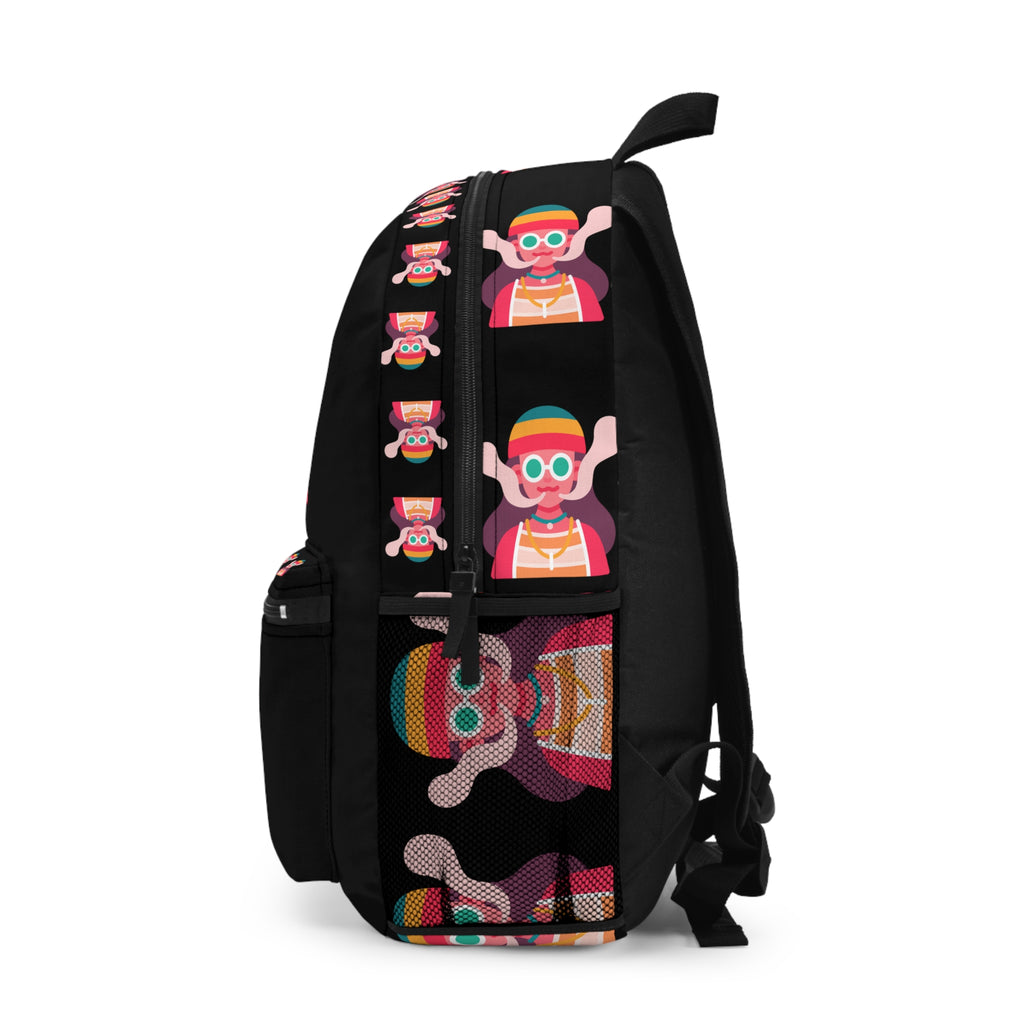 Colorful Stoner Backpack, Fun School Bag, Trendy Tote, Unique Gift for Students, Travel Companion, Playful Everyday Use
